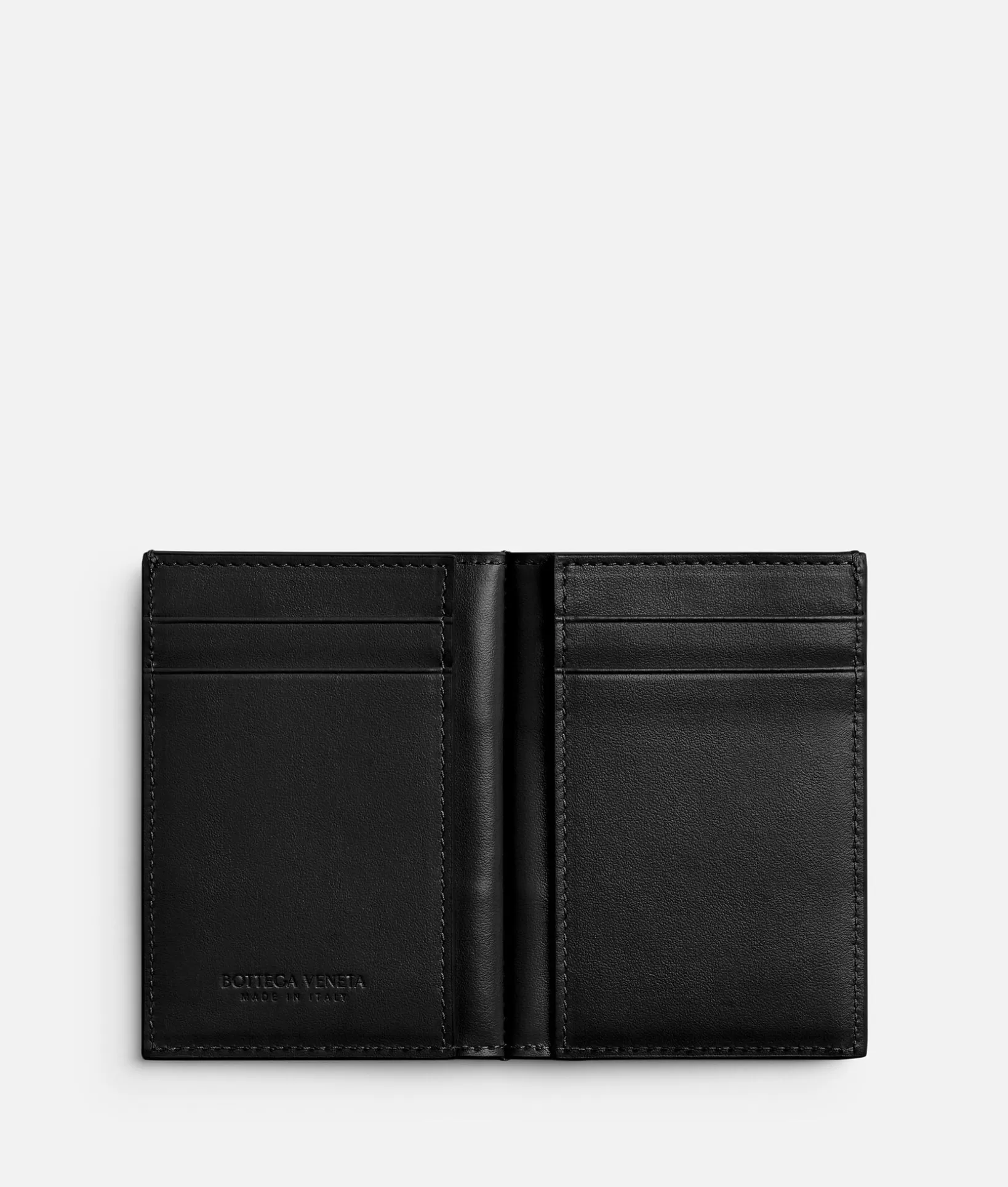 Card Cases>Bottega Veneta Cassette Slim Flap Card Case Black