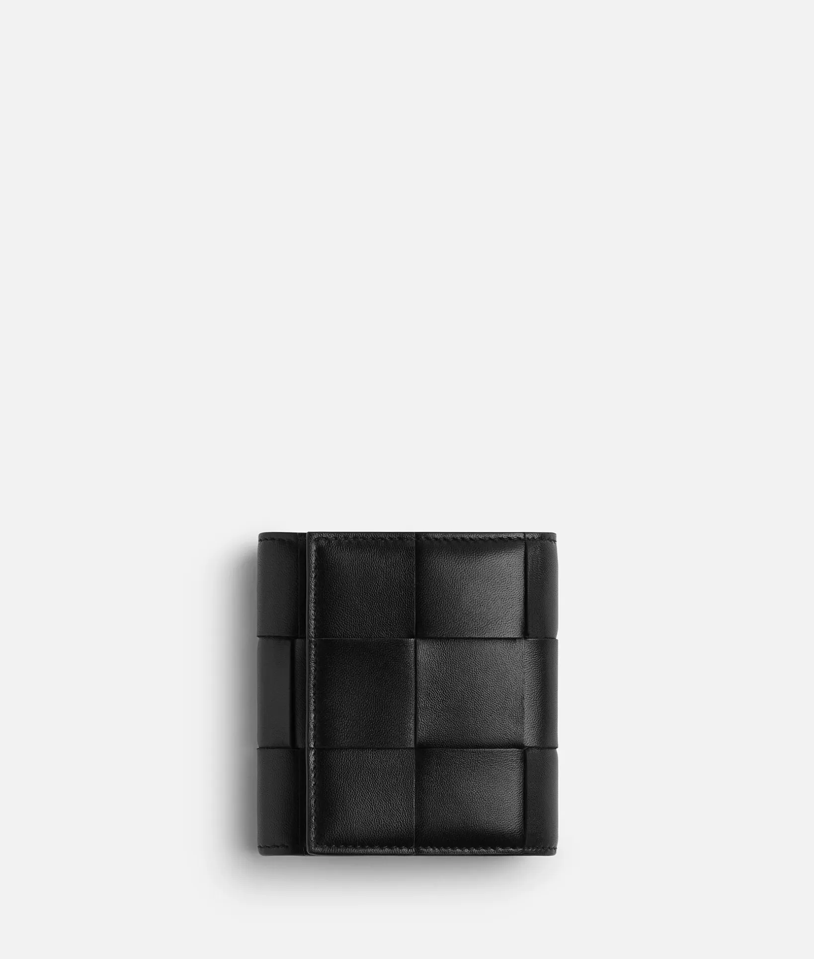 Small Wallets>Bottega Veneta Cassette Tri-Fold With Origami Coin Purse Black