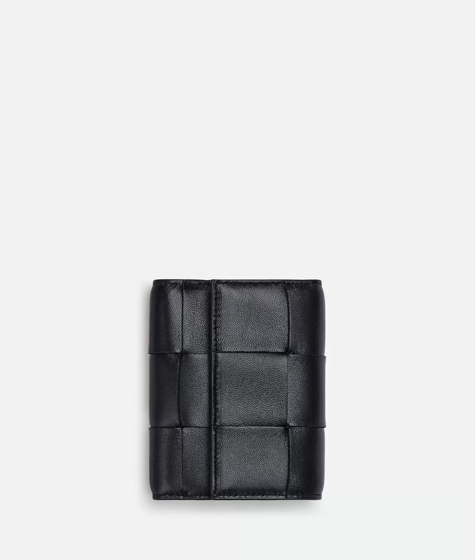 Small Wallets>Bottega Veneta Cassette Tri-Fold Zip Wallet Black