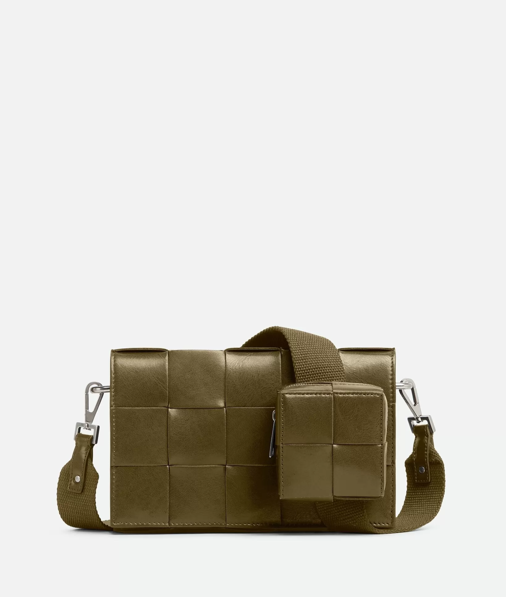 Crossbody>Bottega Veneta Cassette With Versatile Strap Mud