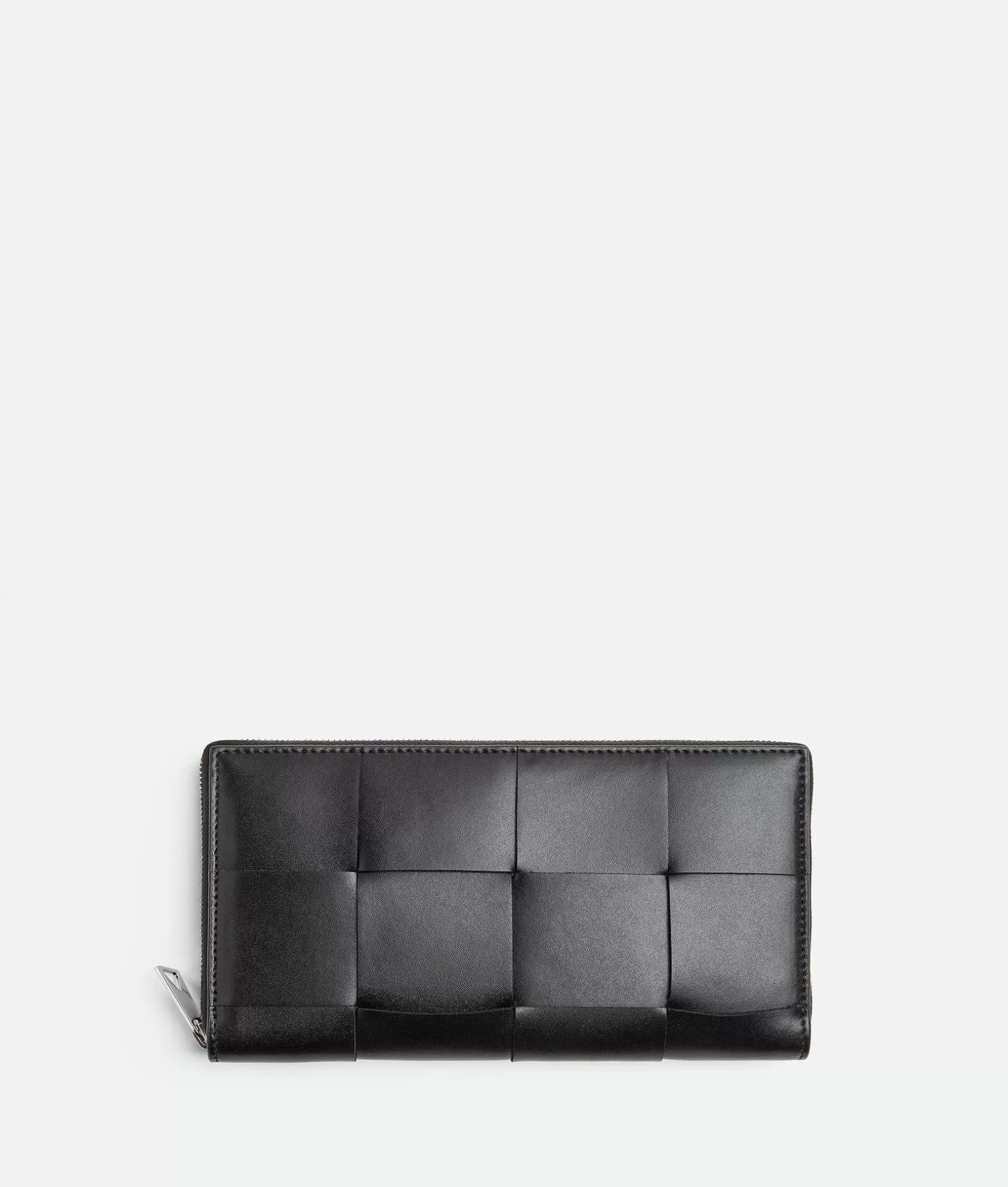 Long Wallets>Bottega Veneta Cassette Zip Around Wallet Black