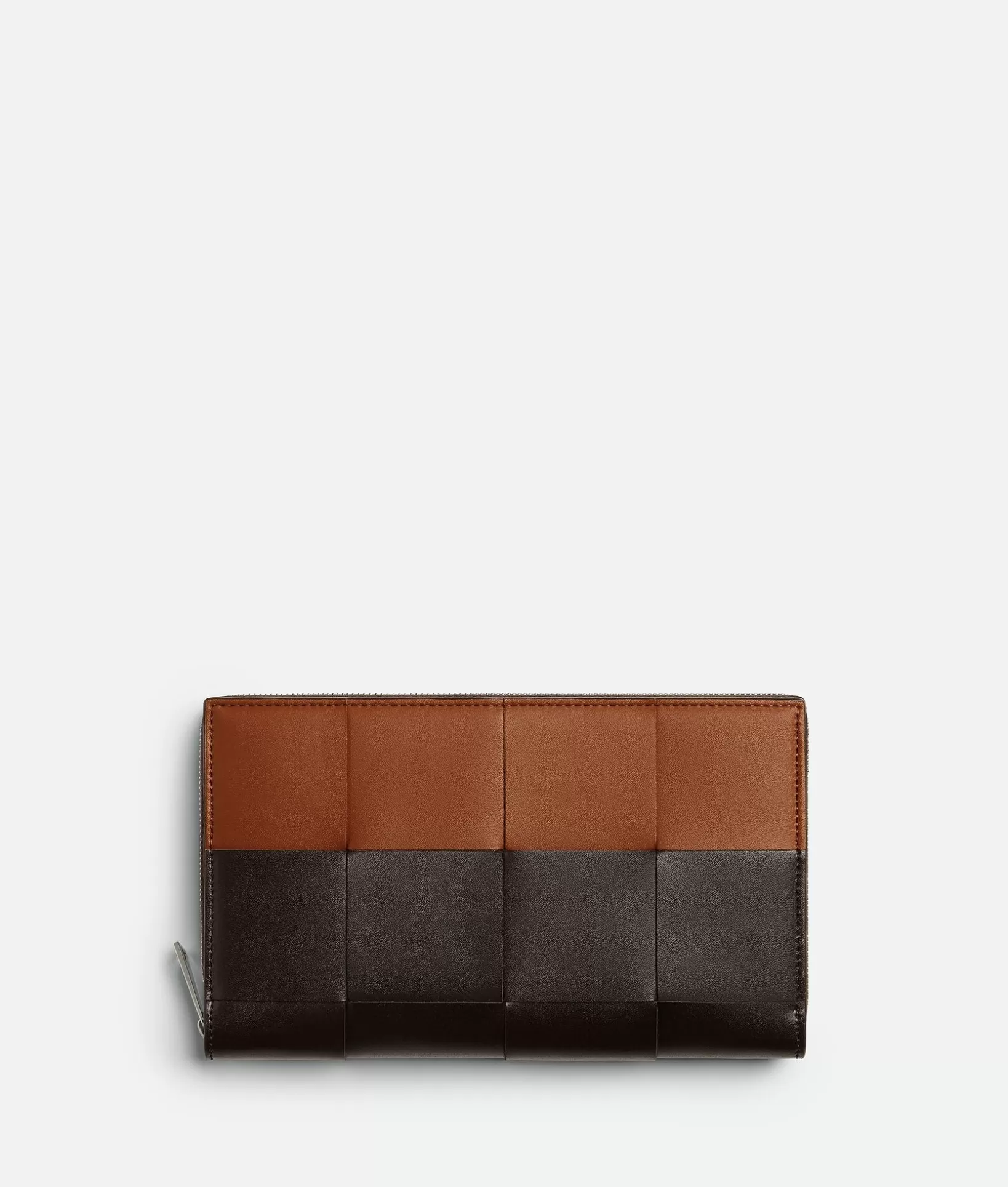 Long Wallets>Bottega Veneta Cassette Zip Around Wallet Fondant/wood