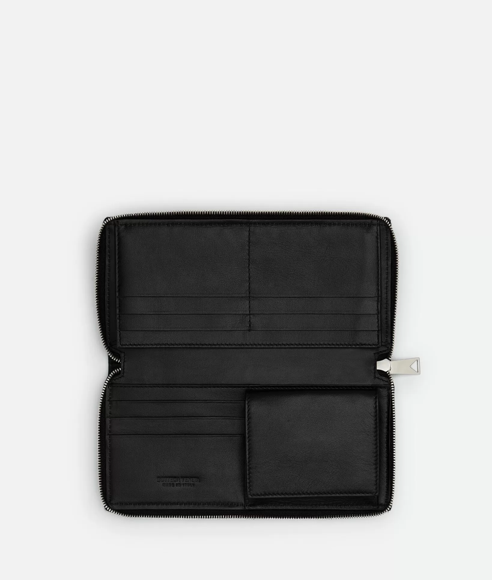 Long Wallets>Bottega Veneta Cassette Zip Around Wallet Black