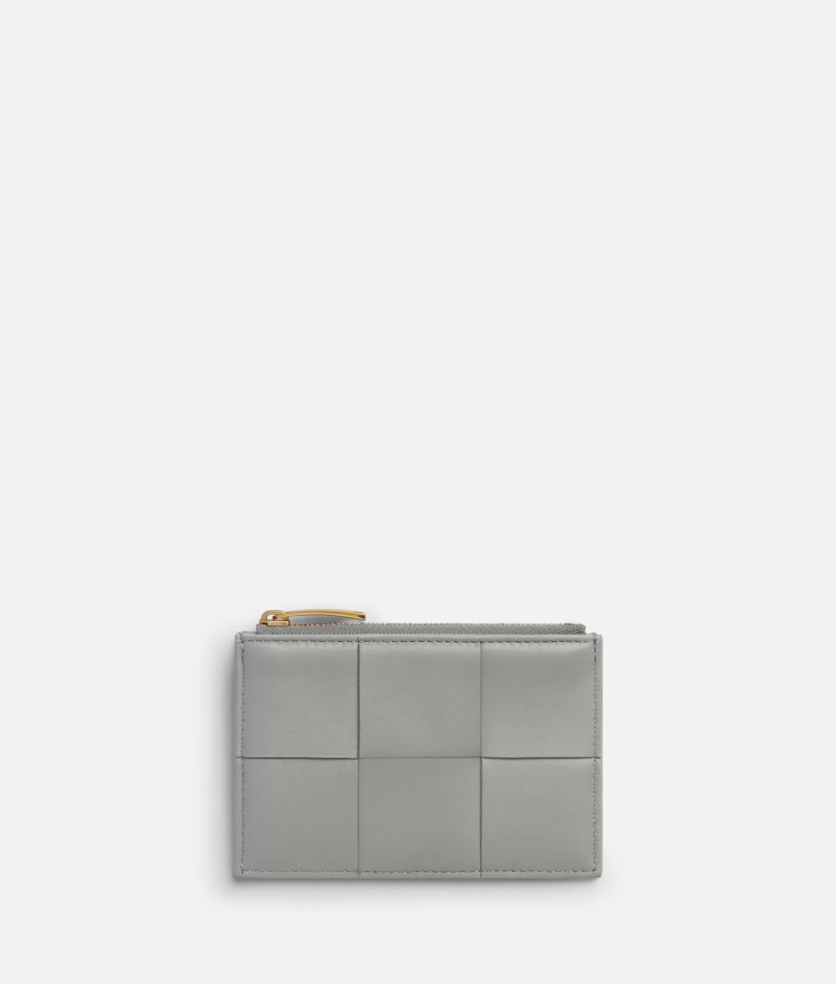 Card Cases>Bottega Veneta Cassette Zippered Card Case Sterling/zenith