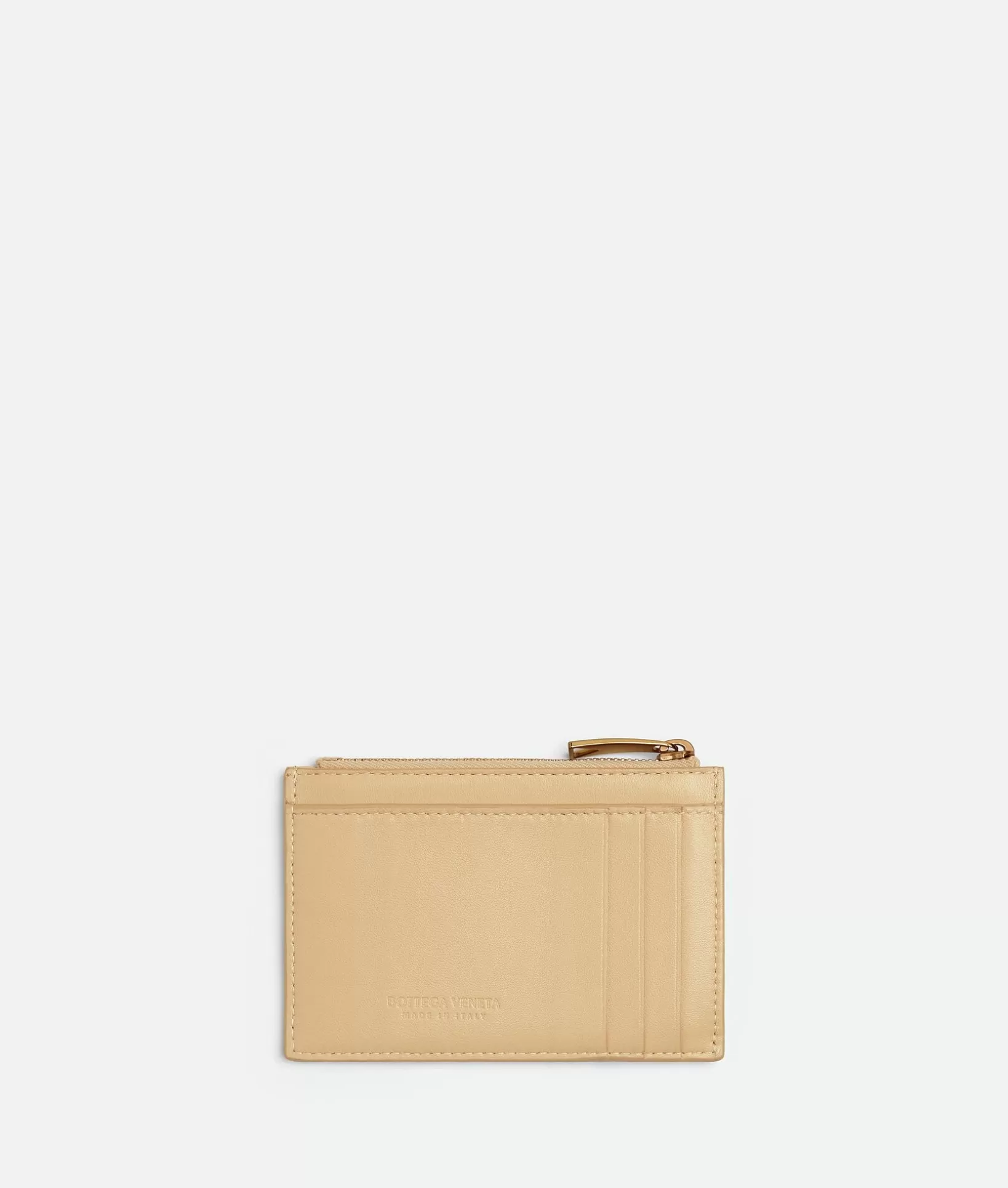 Card Cases>Bottega Veneta Cassette Zippered Card Case Porridge