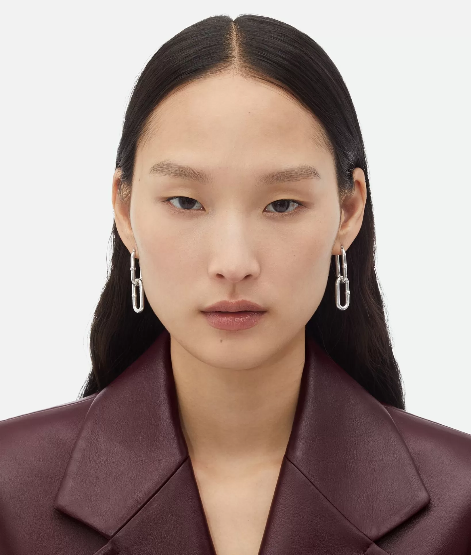 Earrings>Bottega Veneta Chain Earrings Silver