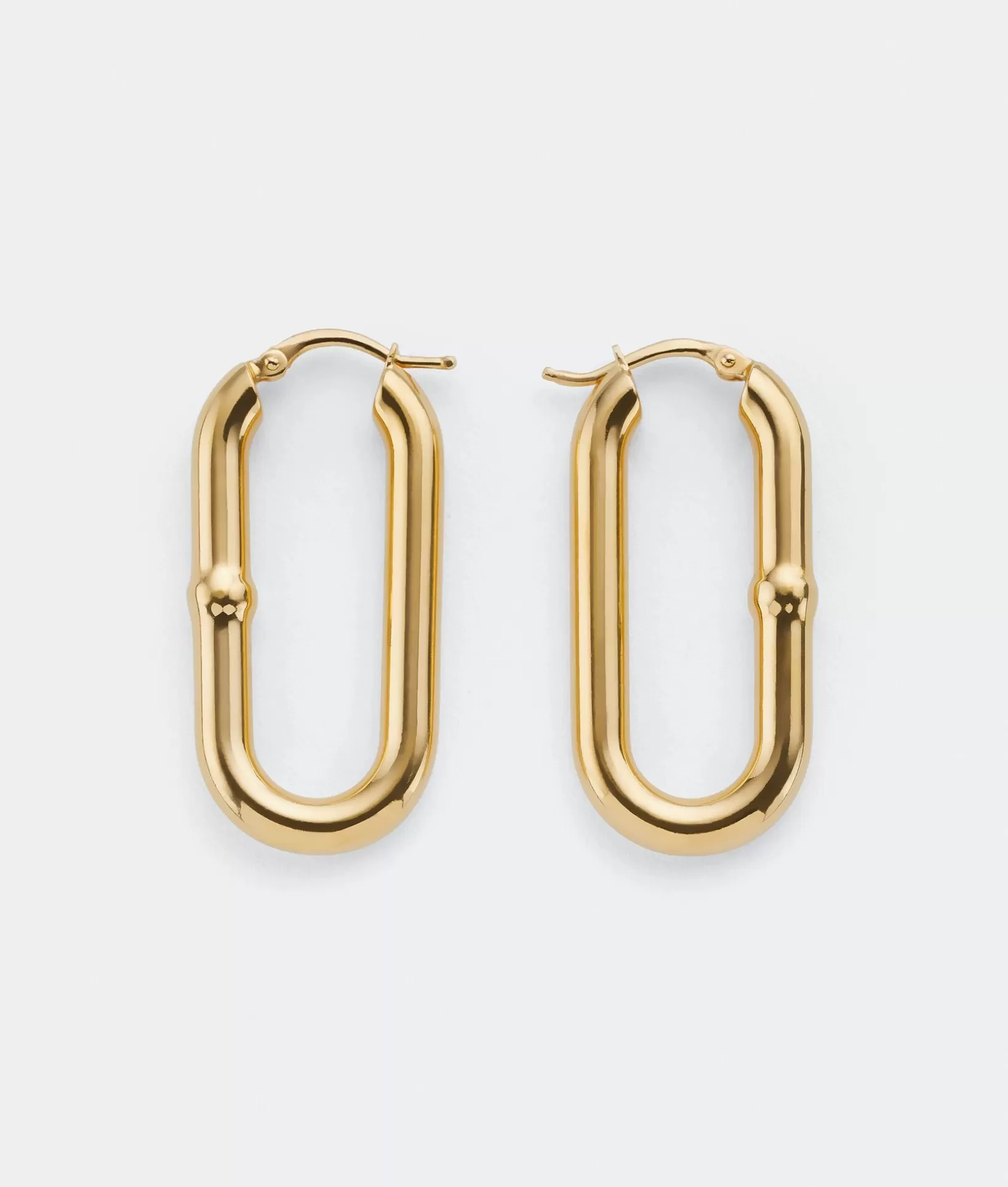 Earrings>Bottega Veneta Chain Hoop Earrings Yellow gold