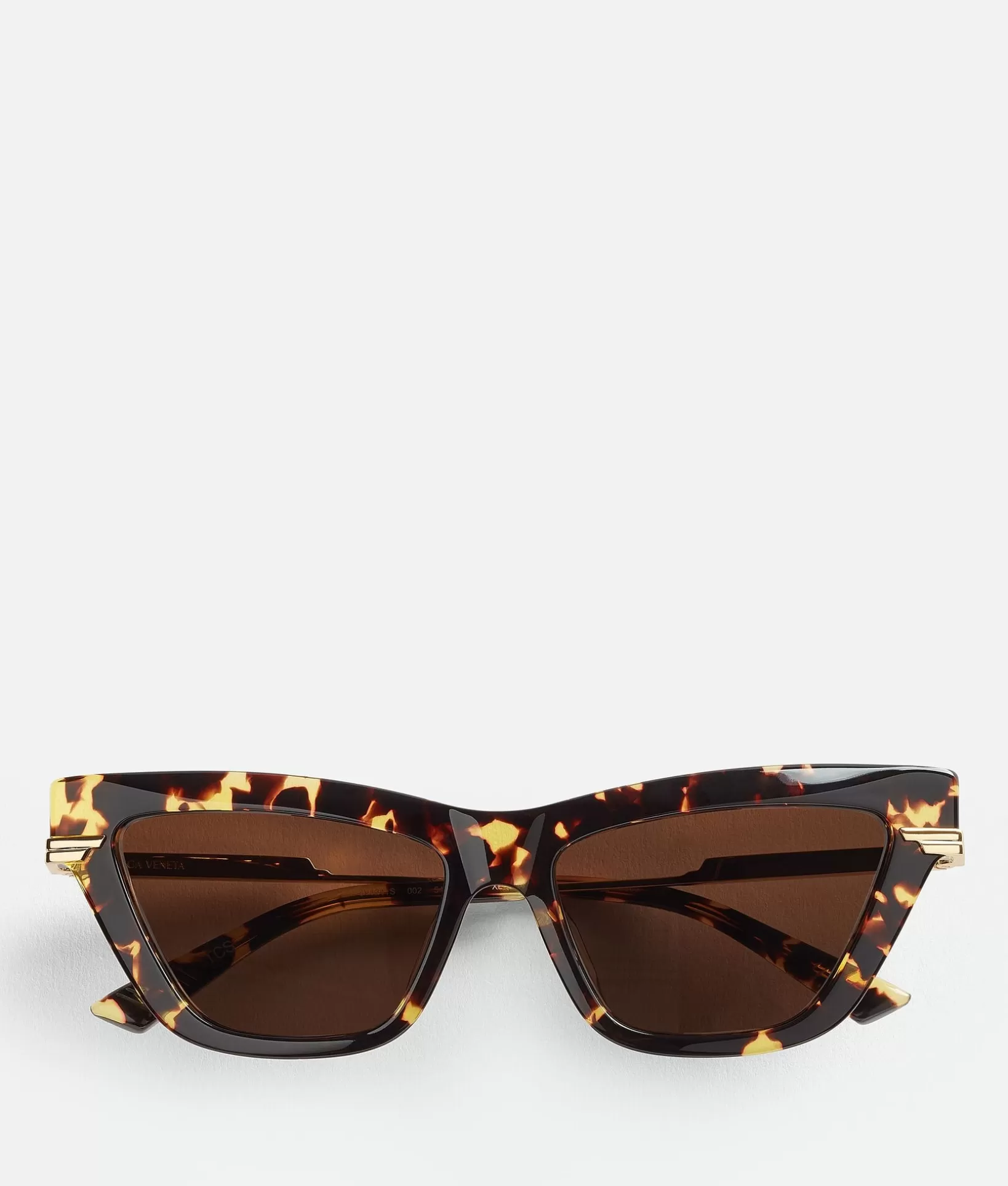 Sunglasses | Sunglasses>Bottega Veneta Classic Acetate Cat Eye Sunglasses Havana / Gold / Brown