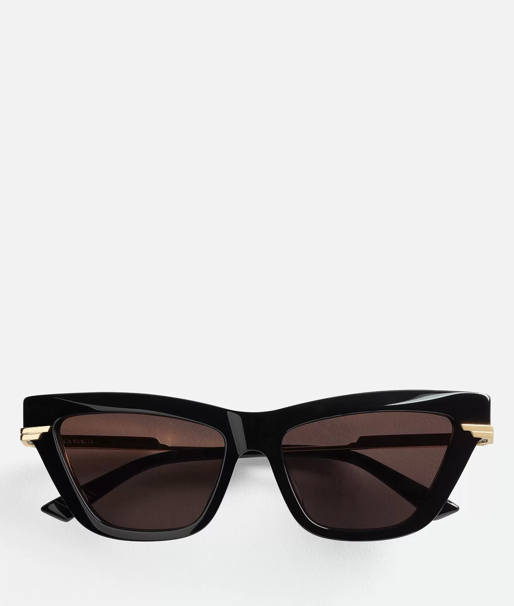 Sunglasses | Sunglasses>Bottega Veneta Classic Acetate Cat Eye Sunglasses Black/gold/grey