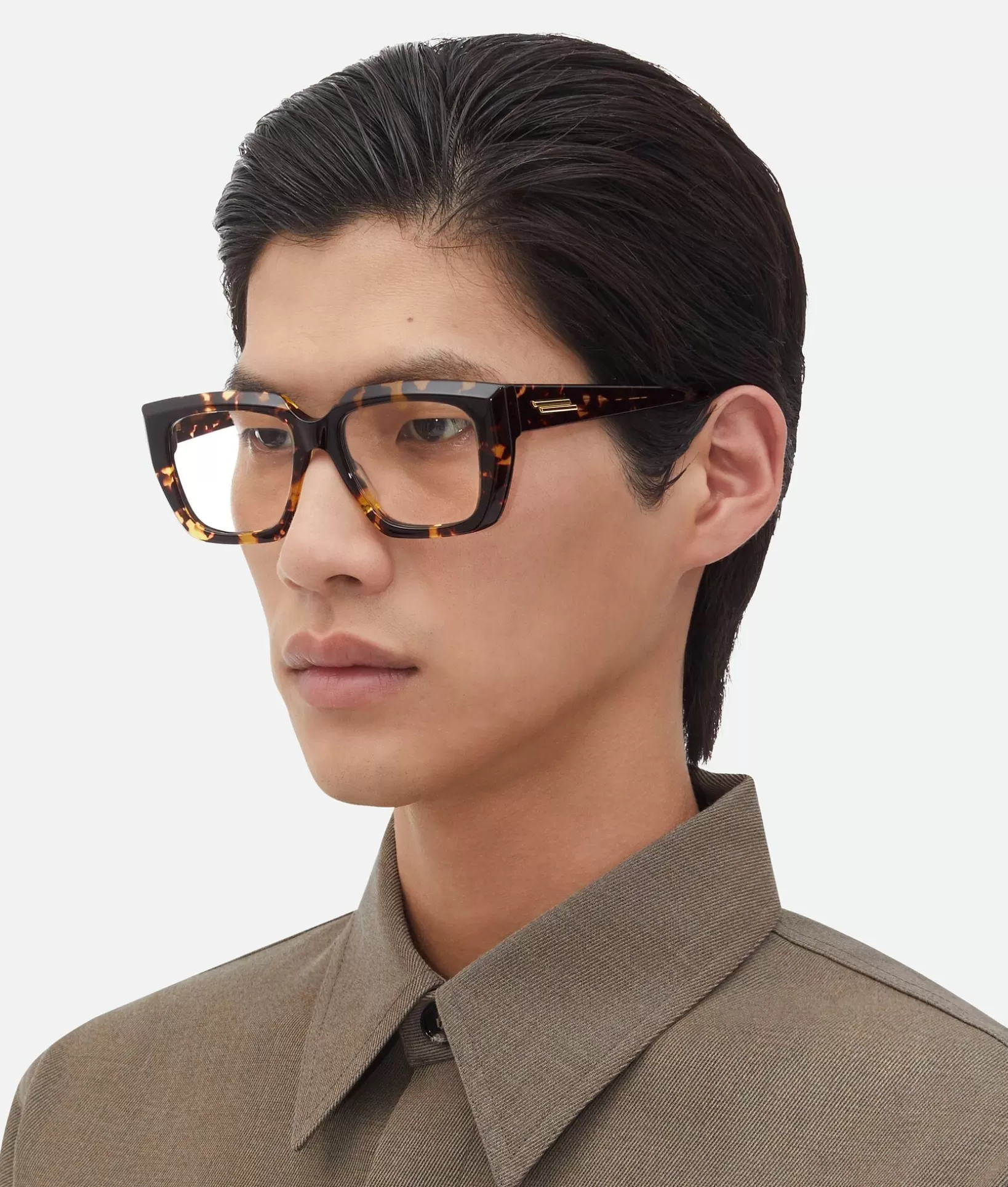 Opticals | Opticals>Bottega Veneta Classic Acetate Square Eyeglasses Havana/transparent