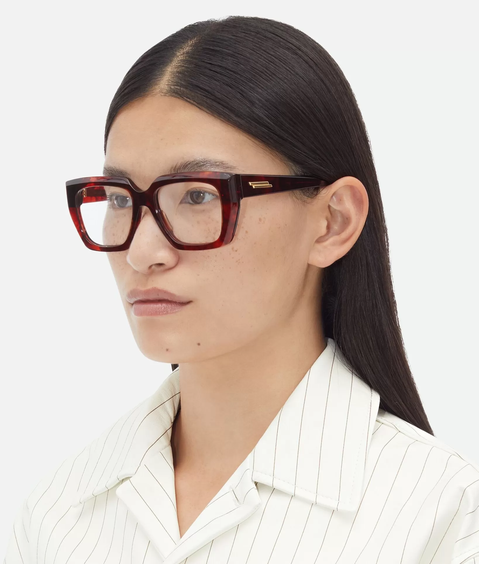 Opticals | Opticals>Bottega Veneta Classic Acetate Square Eyeglasses Havana/transparent