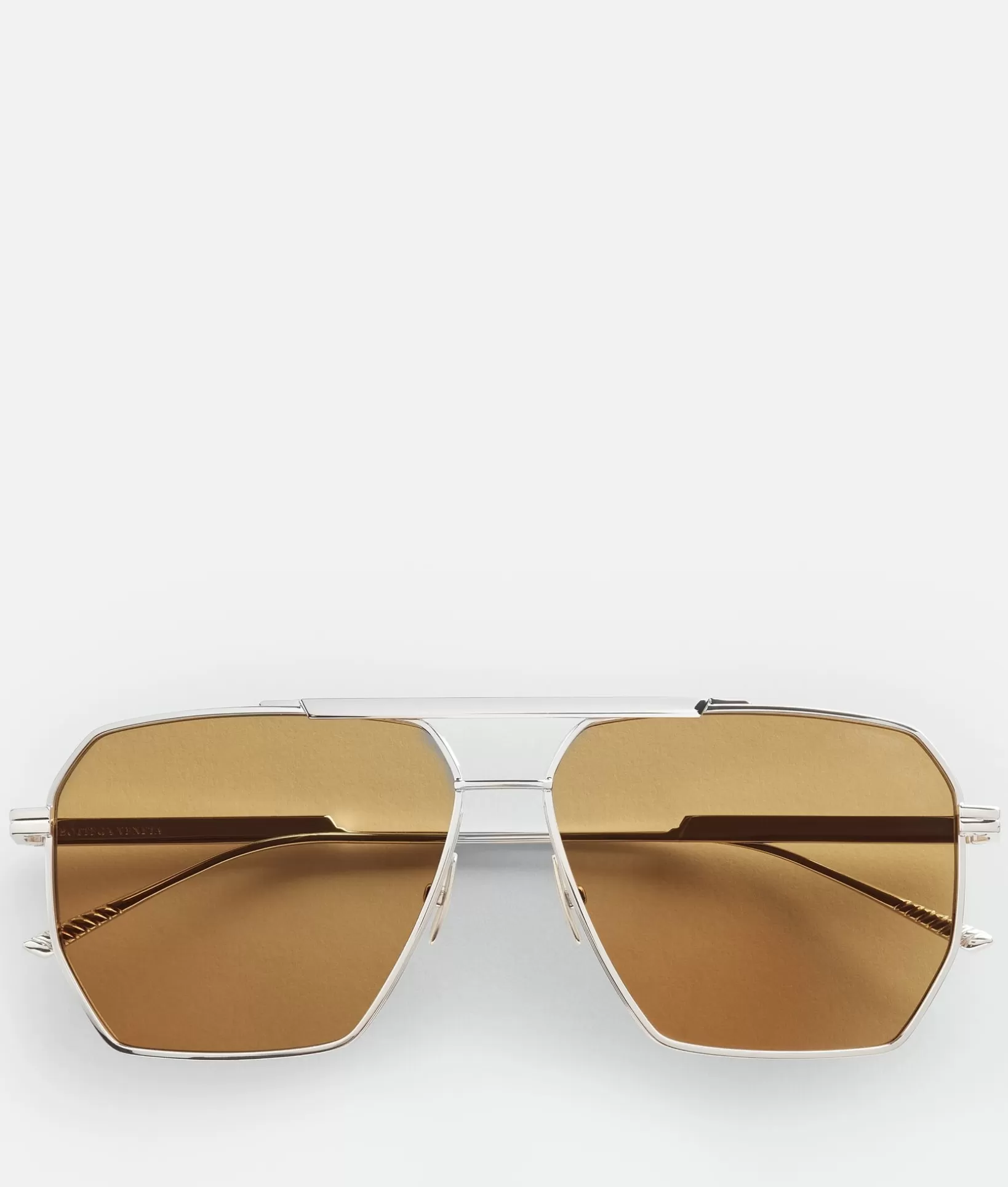 Sunglasses | Sunglasses>Bottega Veneta Classic Aviator Sunglasses Silver / Brown