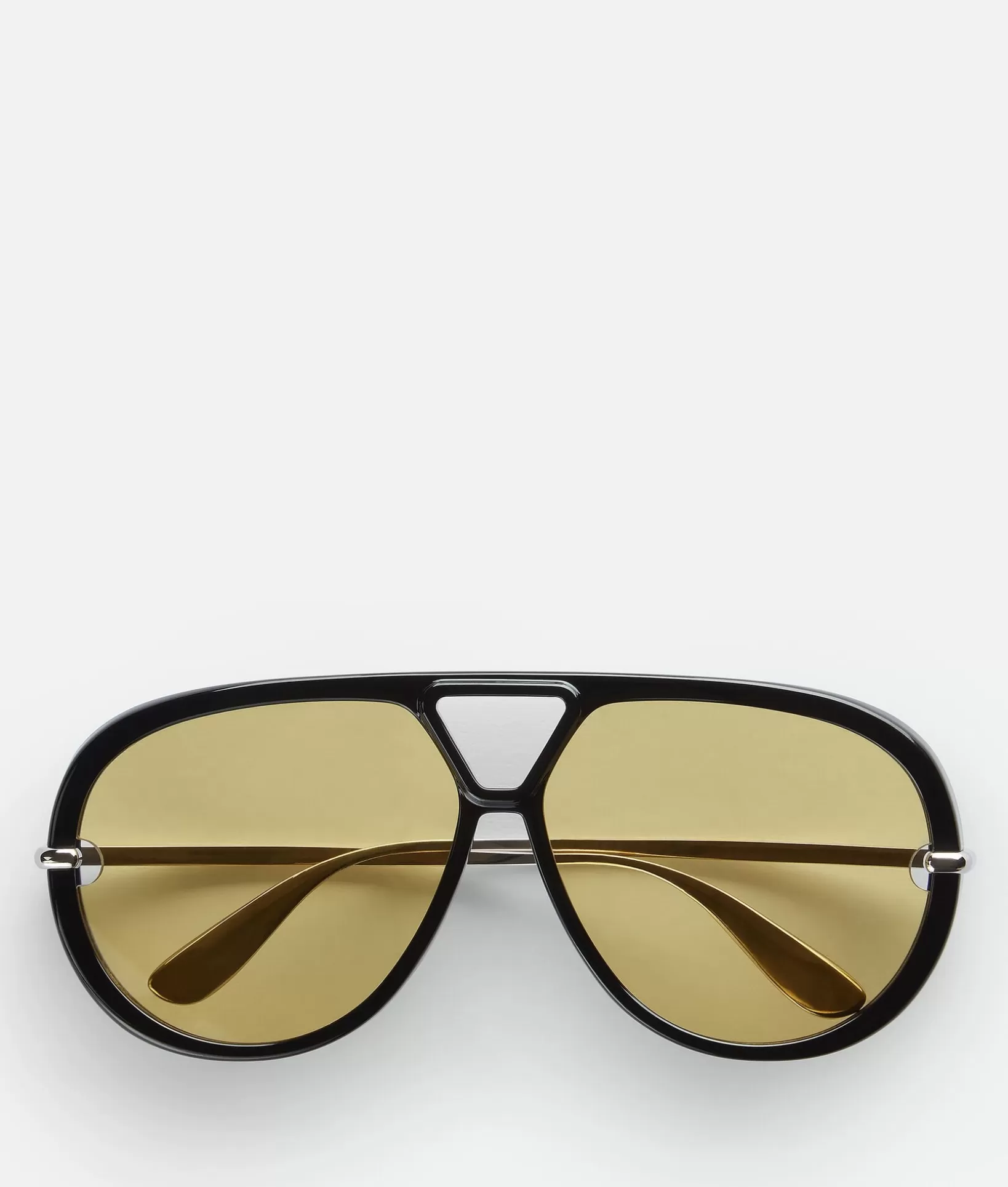 Sunglasses | Sunglasses>Bottega Veneta Classic Aviator Sunglasses Black/yellow