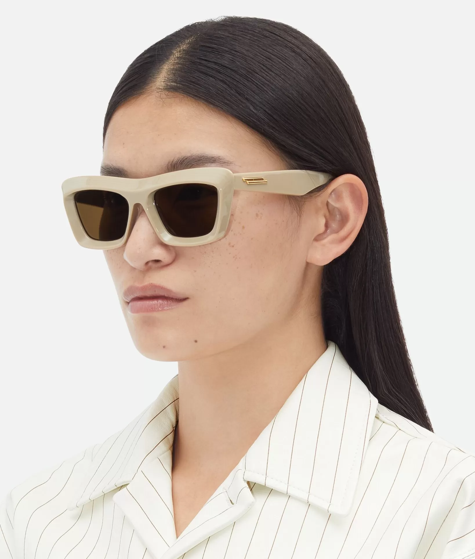 Sunglasses>Bottega Veneta Classic Cat Eye Sunglasses Brown/brown