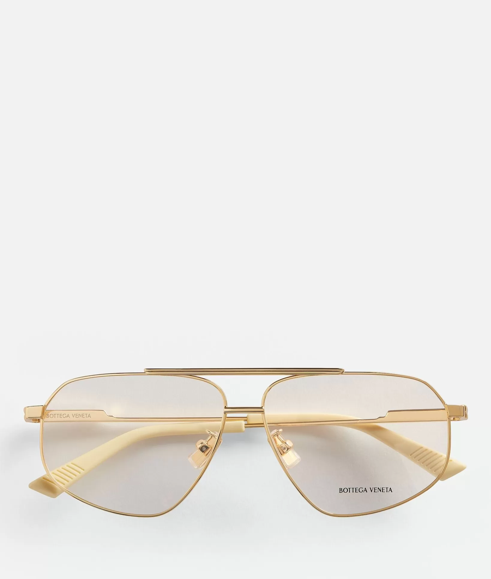 Opticals | Opticals>Bottega Veneta Classic Metal Aviator Eyeglasses Gold/transparent