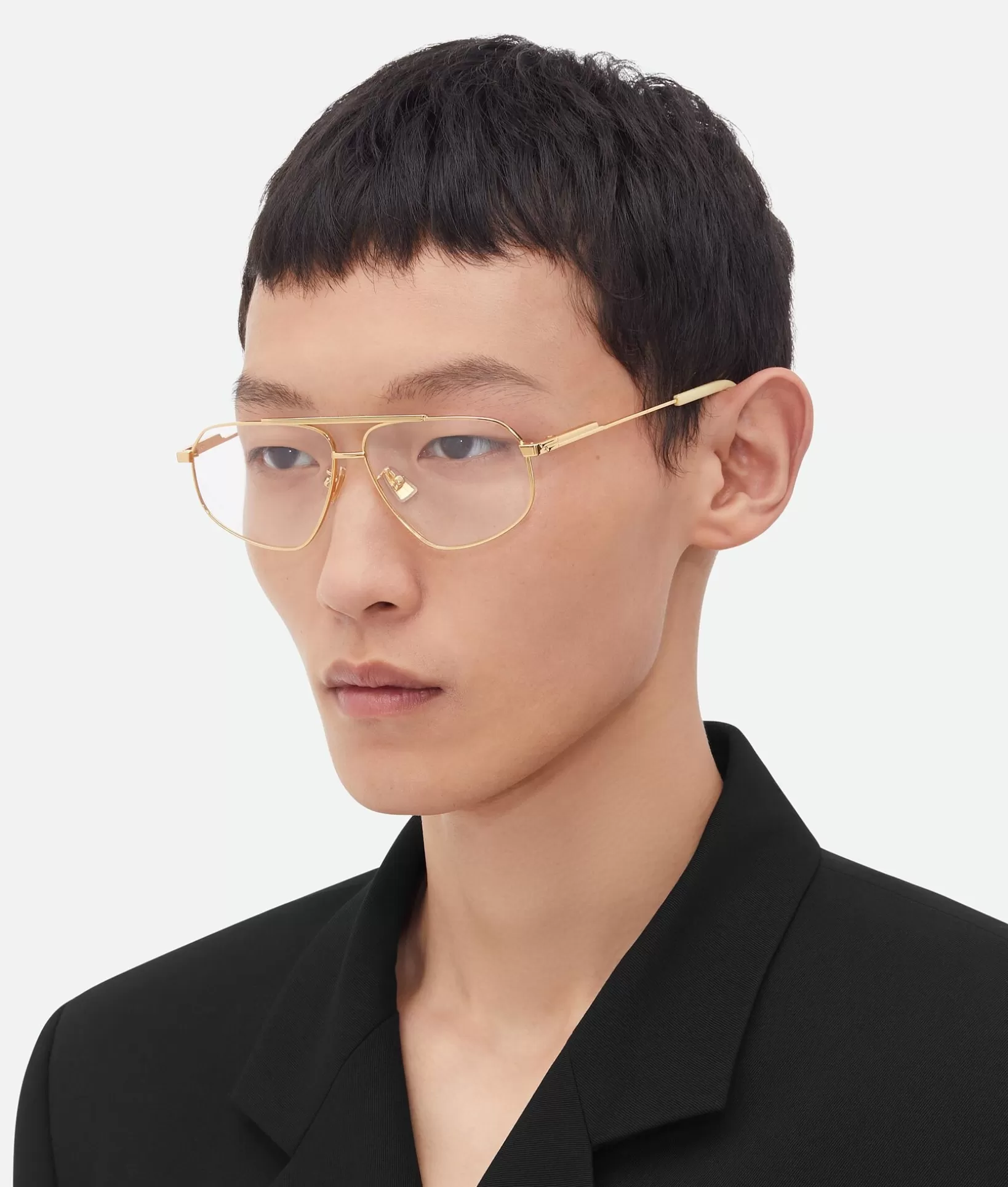 Opticals | Opticals>Bottega Veneta Classic Metal Aviator Eyeglasses Gold/transparent