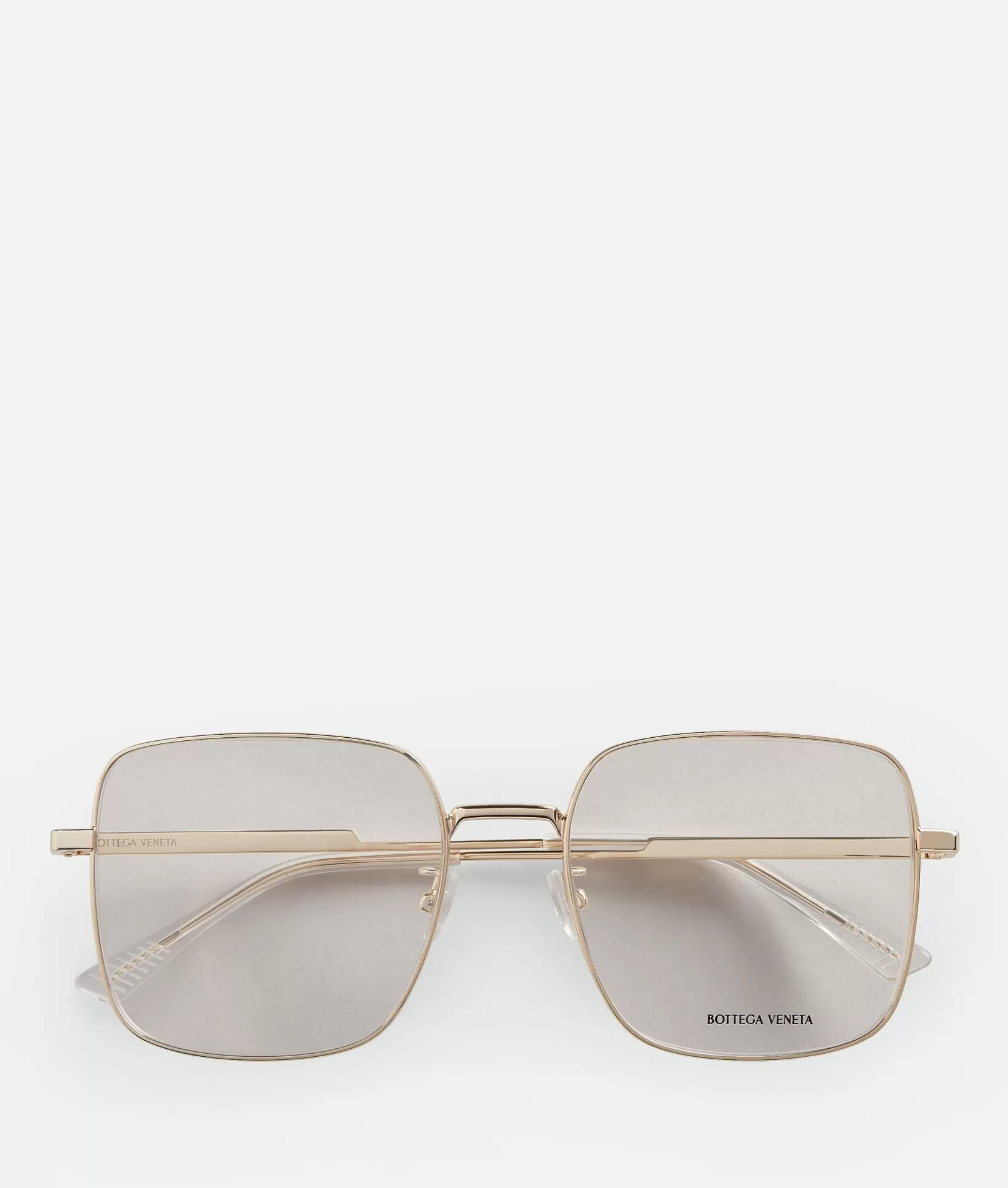 Opticals | Opticals>Bottega Veneta Classic Metal Square Eyeglasses Gold/transparent