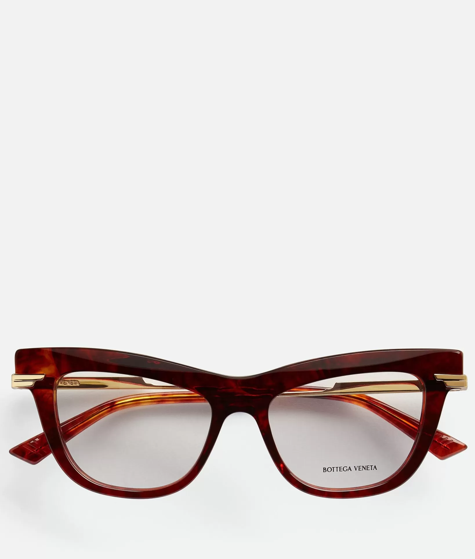 Opticals>Bottega Veneta Classic Recycled Acetate Cat Eye Eyeglasses Havana/transparent