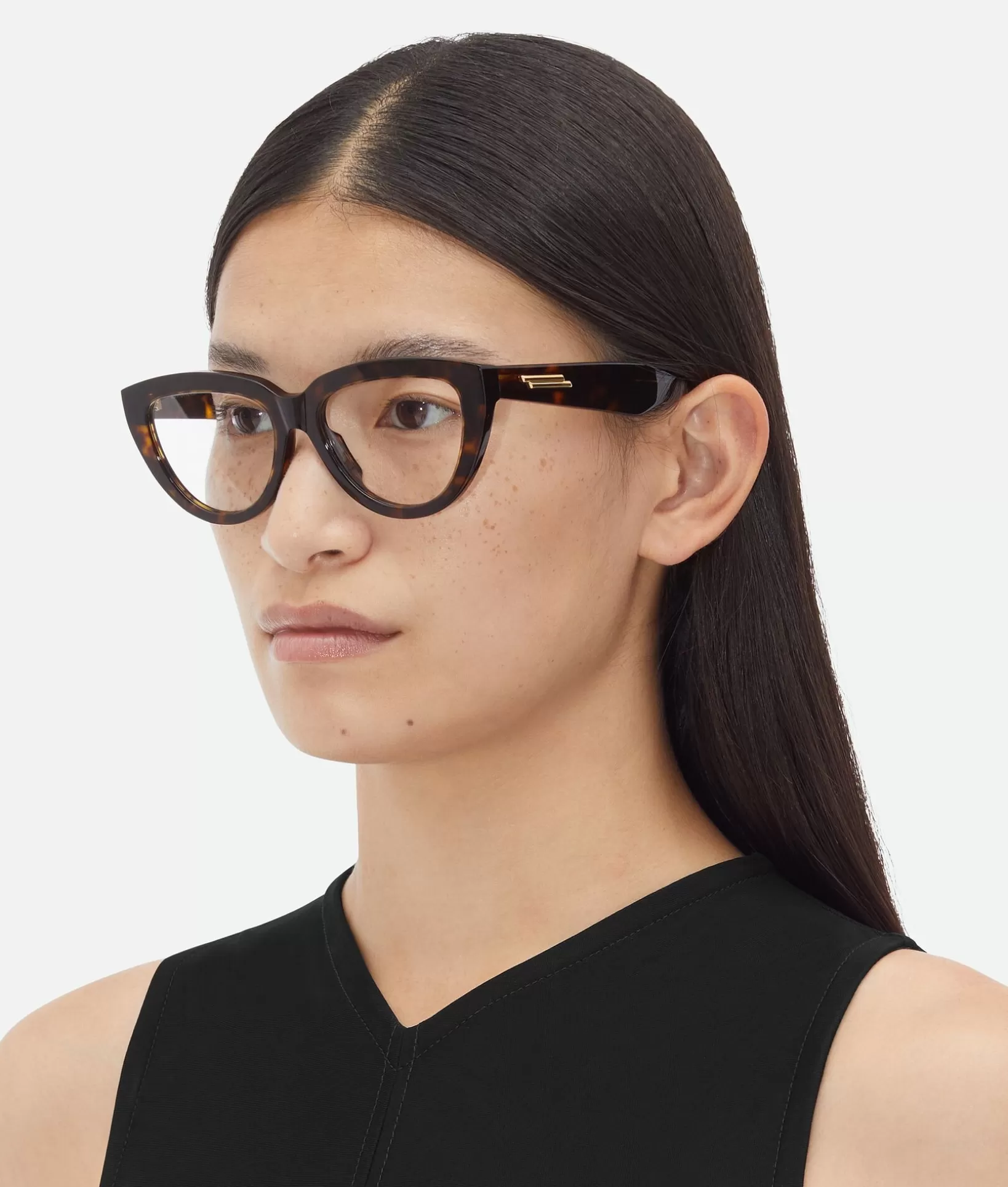 Opticals | Opticals>Bottega Veneta Classic Recycled Acetate Cat Eye Eyeglasses Havana/transparent