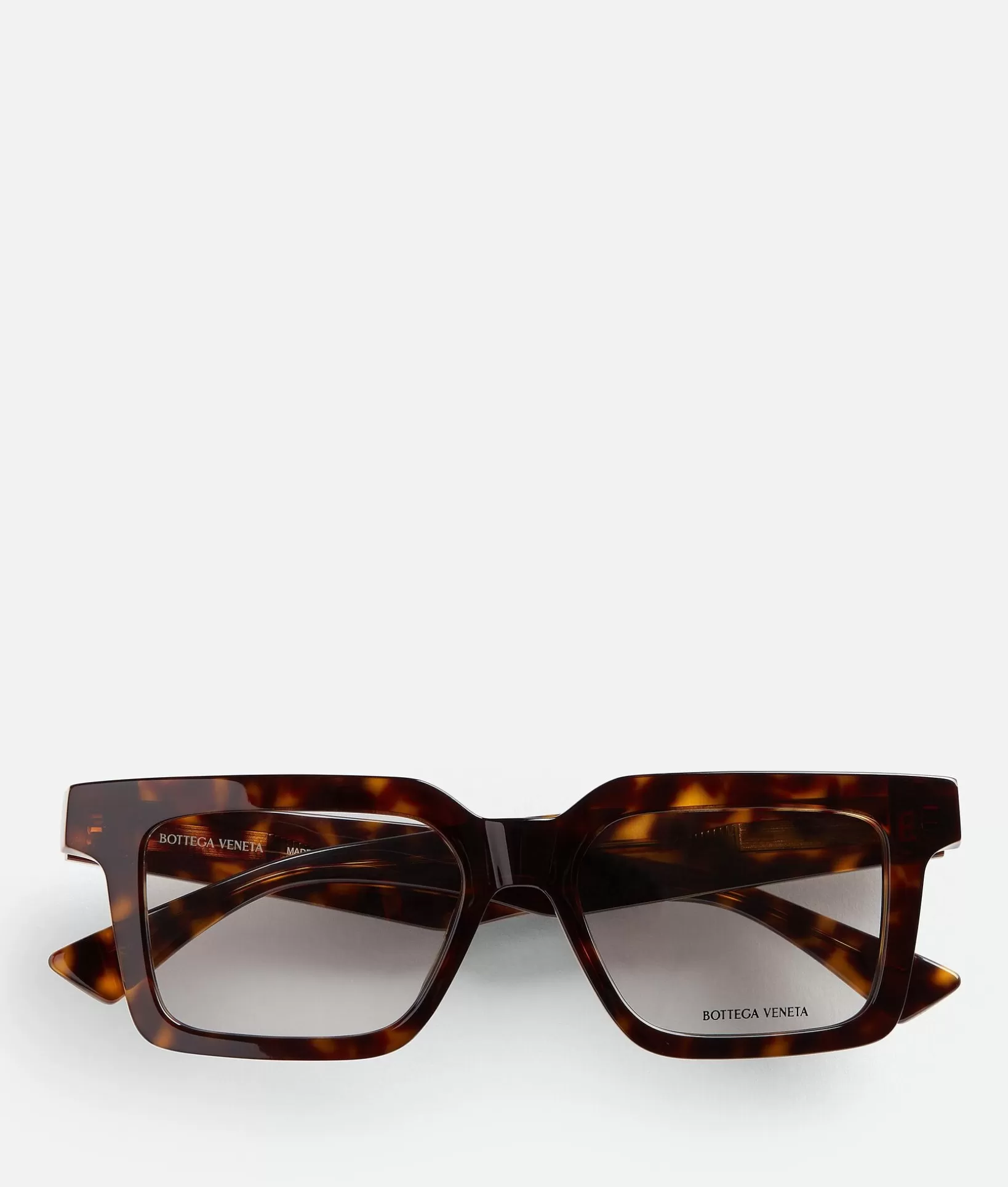 Opticals | Opticals>Bottega Veneta Classic Recycled Acetate Square Eyeglasses Havana/transparent