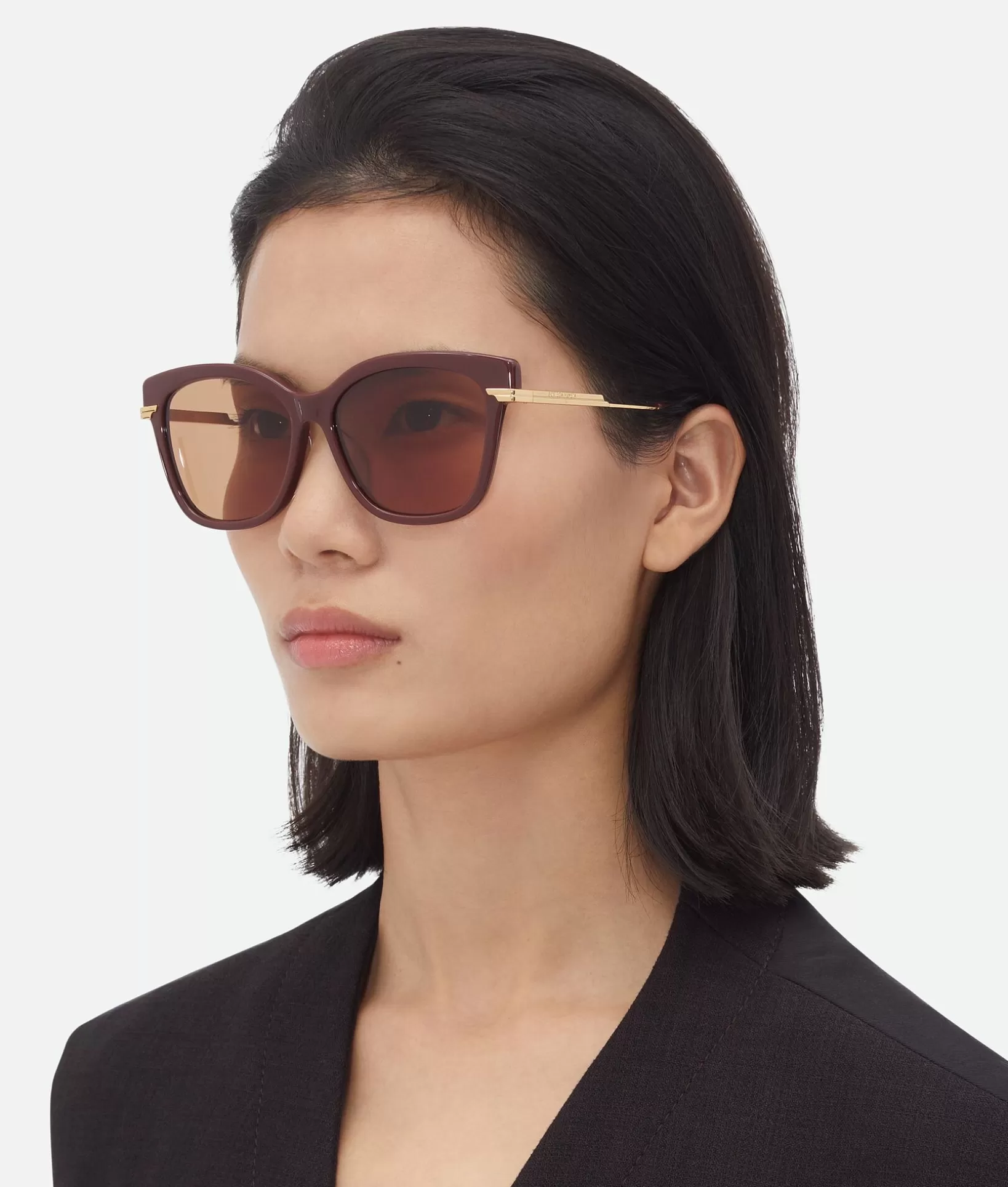 Sunglasses | Sunglasses>Bottega Veneta Classic Square Sunglasses Burgundy/brown