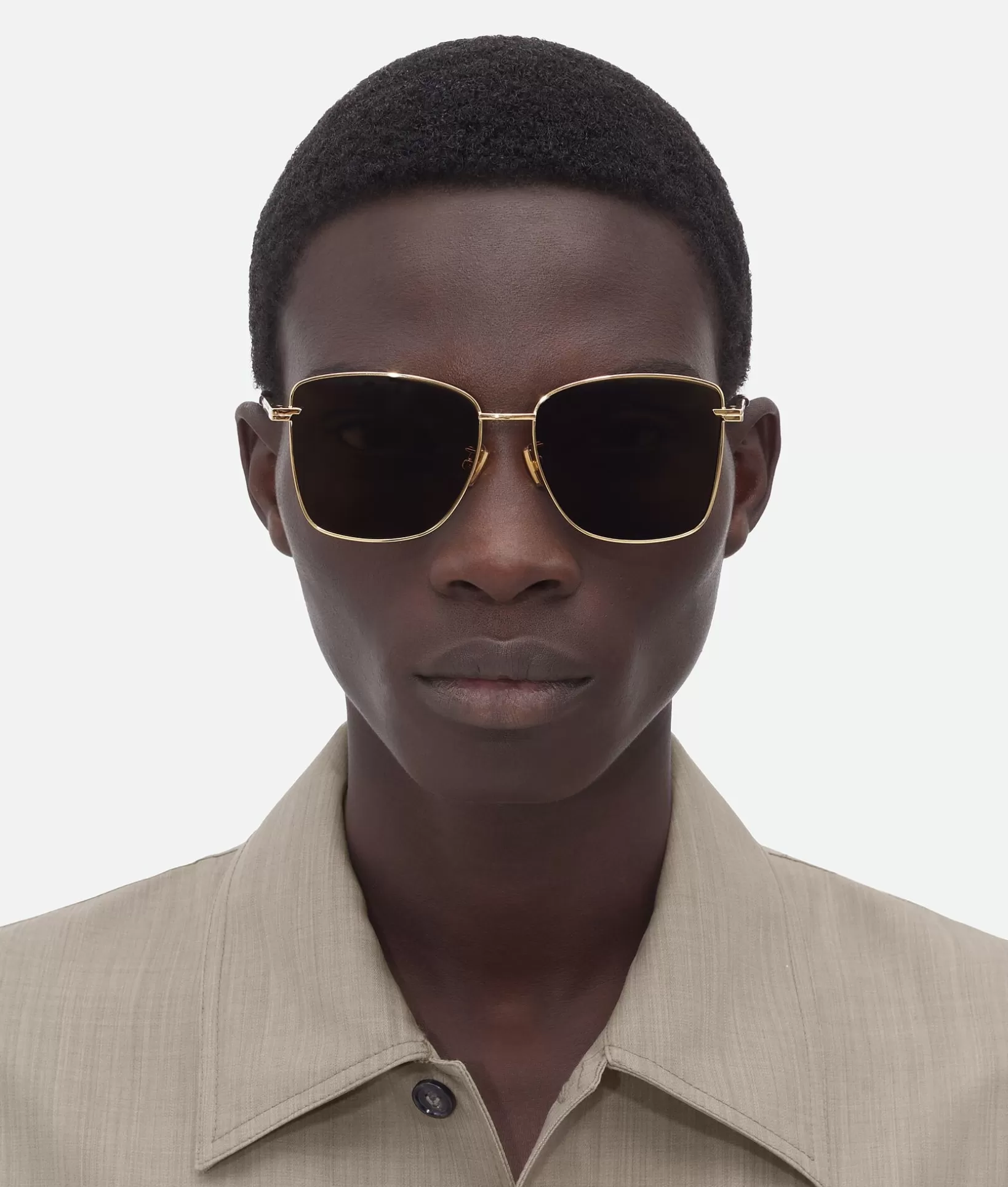 Sunglasses | Sunglasses>Bottega Veneta Classic Square Sunglasses Gold / Brown