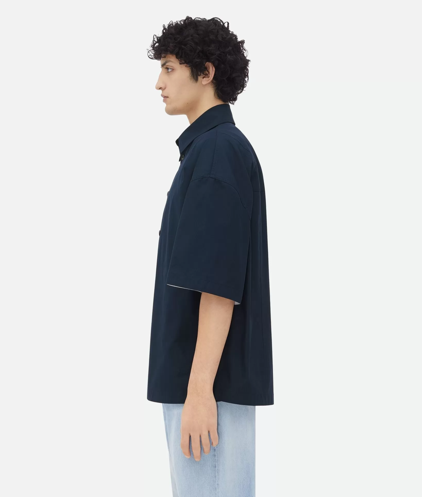 Shirts>Bottega Veneta Compact Cotton Shirt Wave