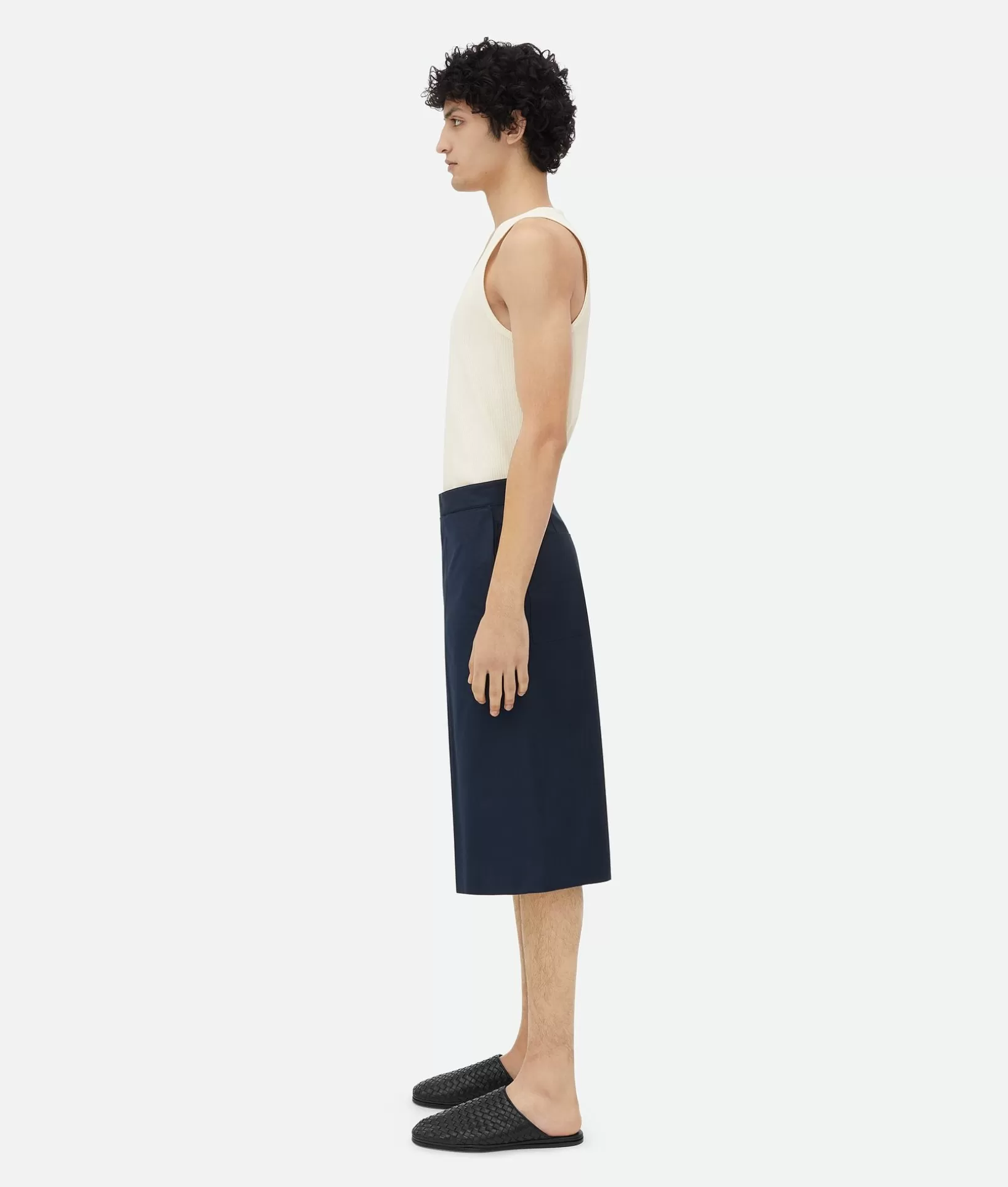 Trousers And Shorts>Bottega Veneta Compact Cotton Shorts Wave