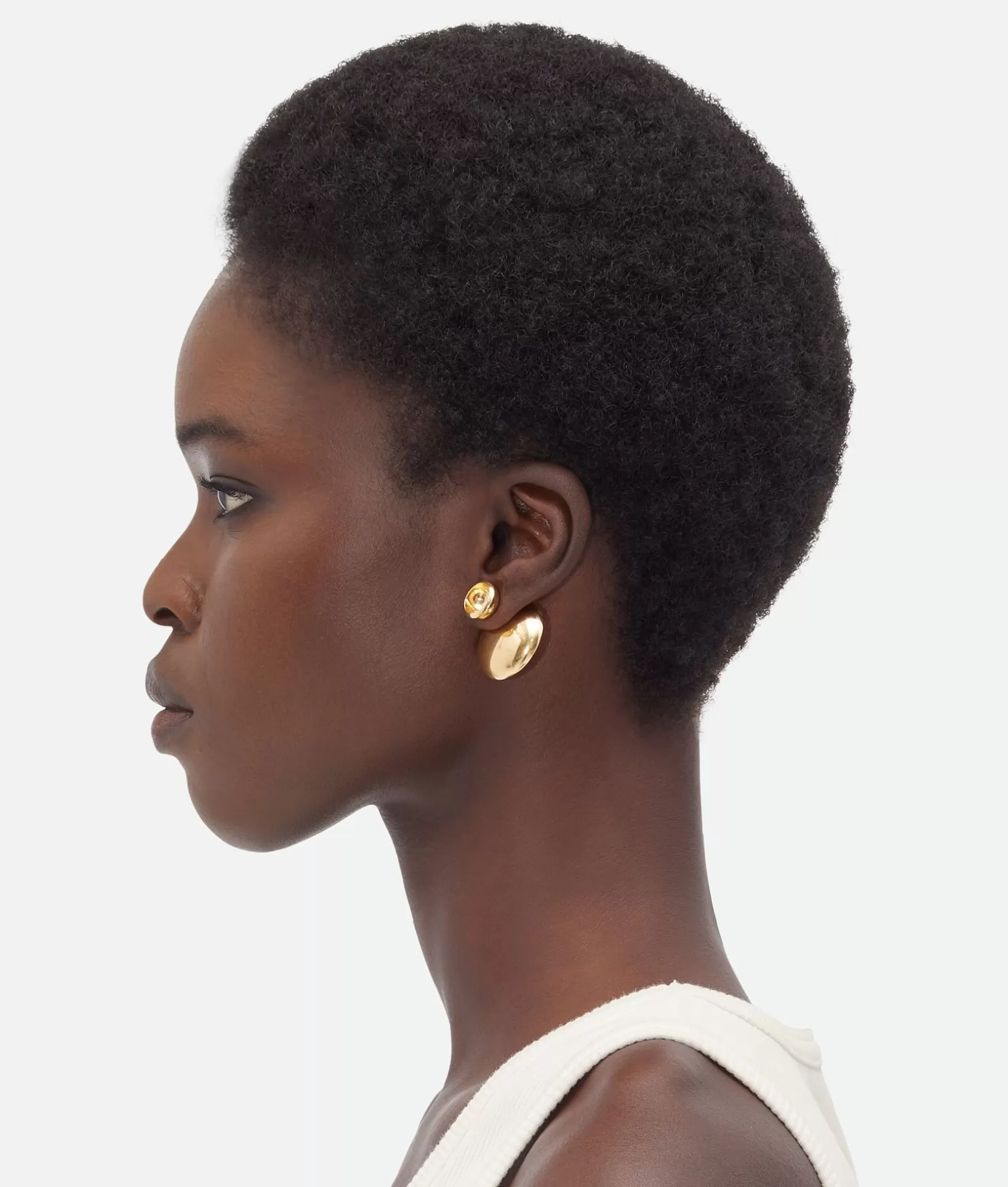 Earrings>Bottega Veneta Concave Earrings Yellow gold