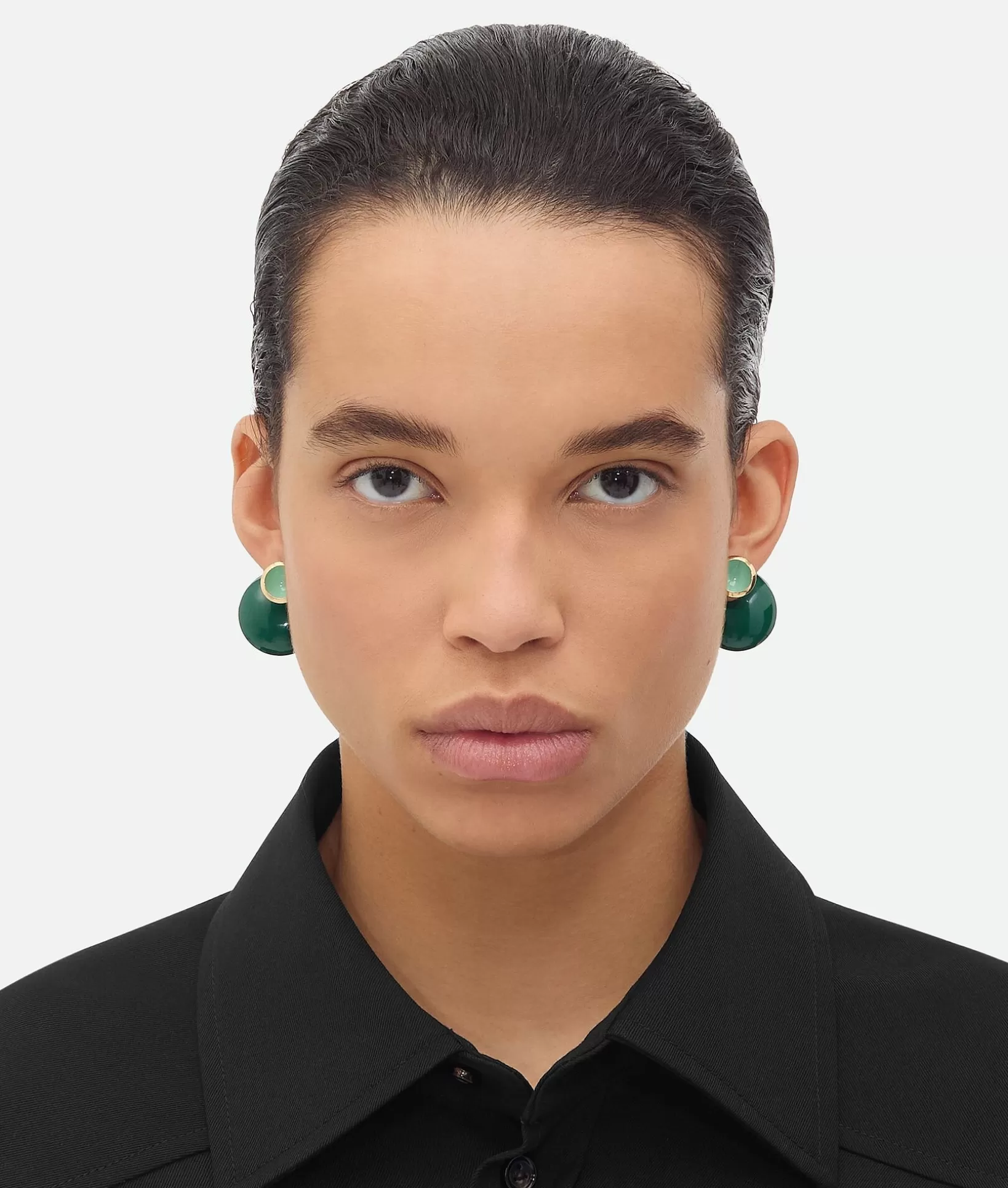 Earrings>Bottega Veneta Concave Earrings Siren/petrol