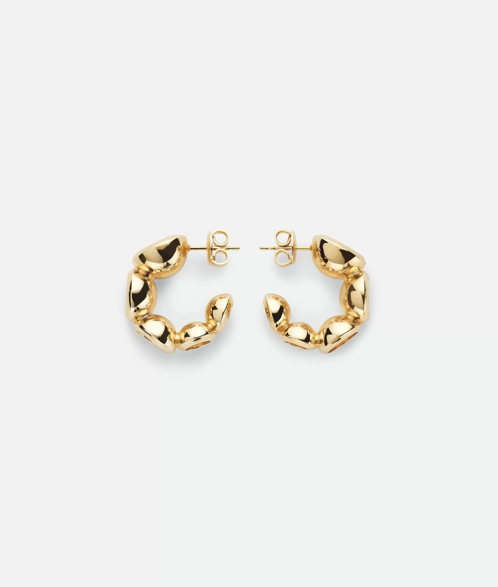 Earrings>Bottega Veneta Concave Hoop Earrings Yellow gold