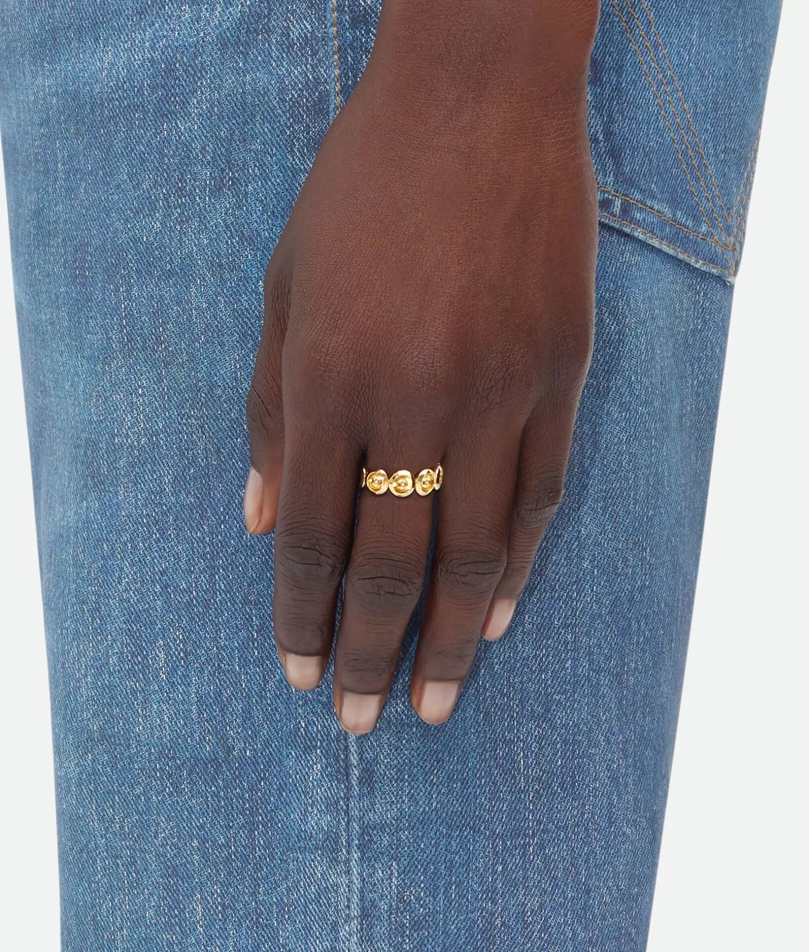 Rings>Bottega Veneta Concave Ring Yellow gold