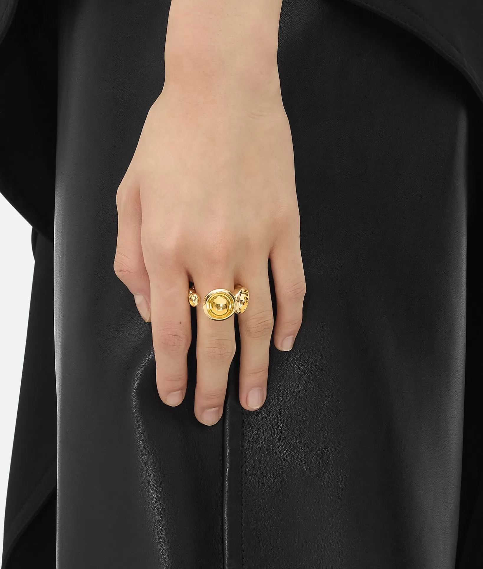 Rings>Bottega Veneta Concave Ring Yellow gold