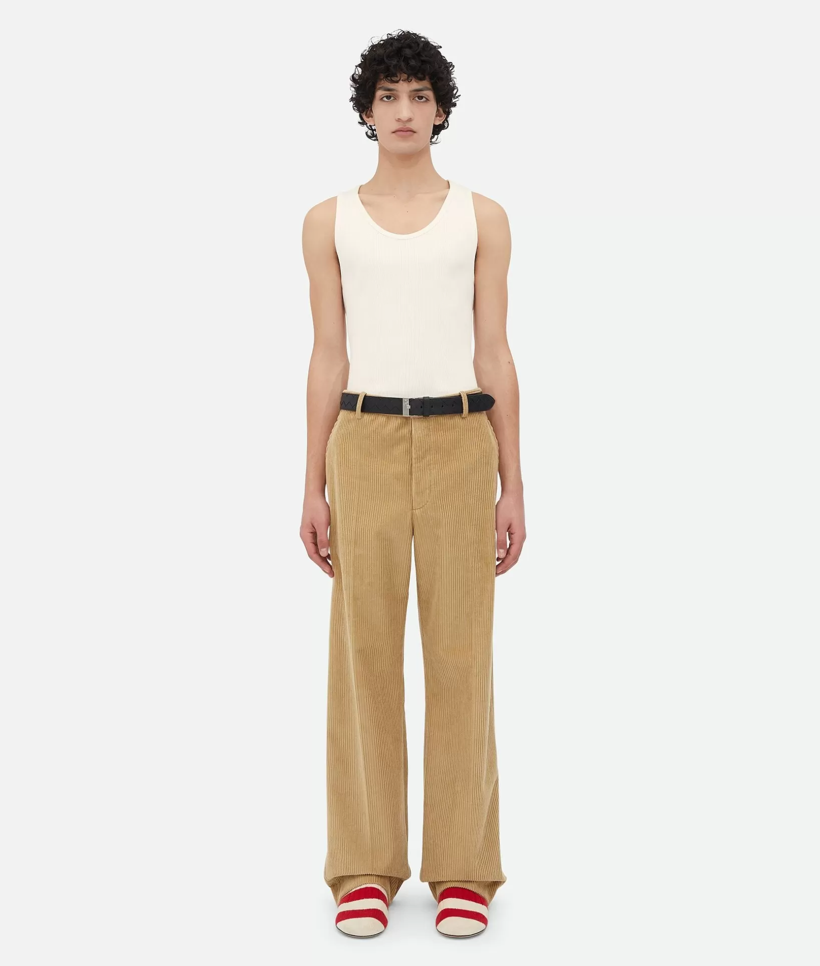 Trousers And Shorts>Bottega Veneta Corduroy Trousers Pale oak