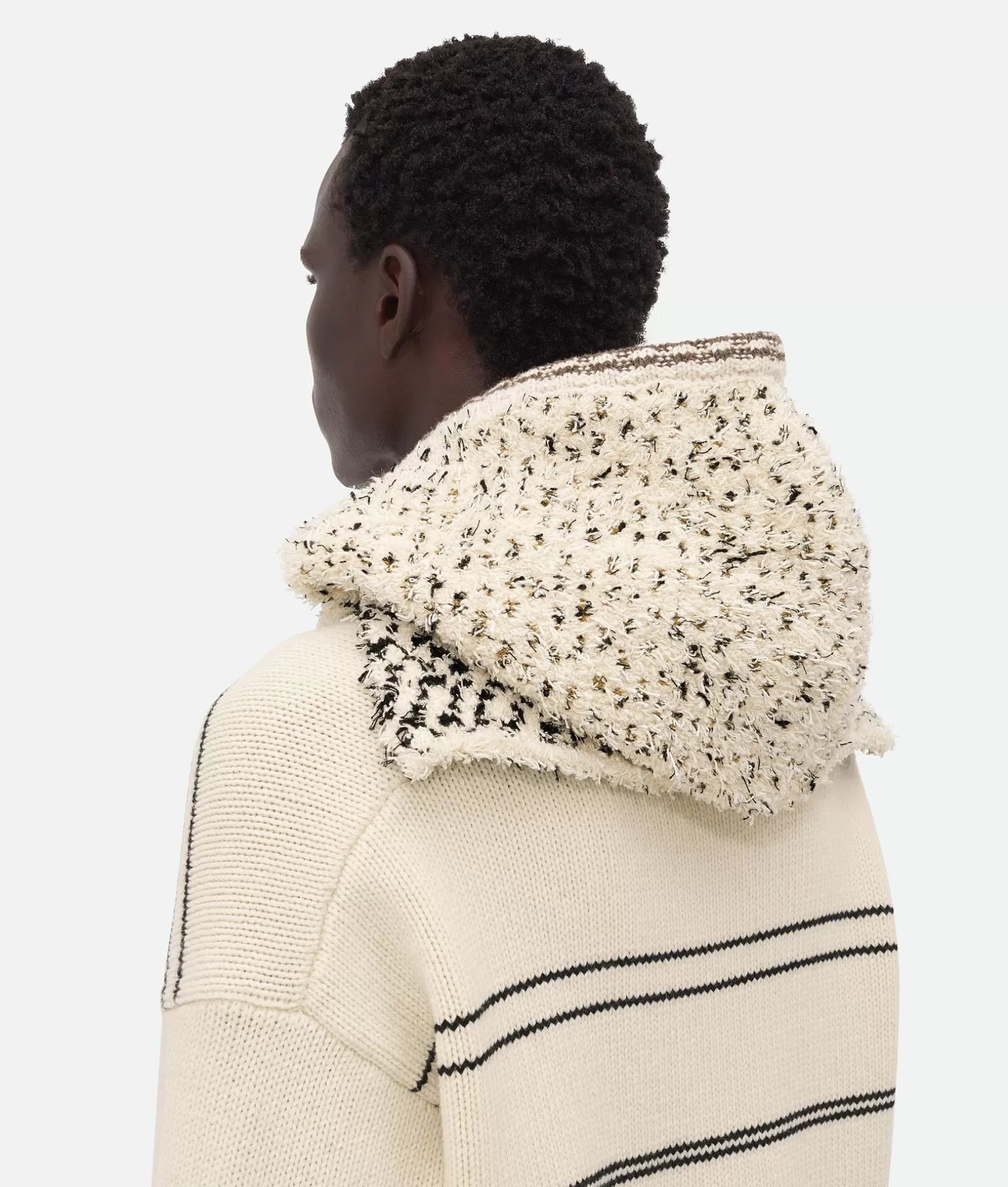 Hats>Bottega Veneta Cotton And Wool Textured Balaclava Multicolor/soapstone