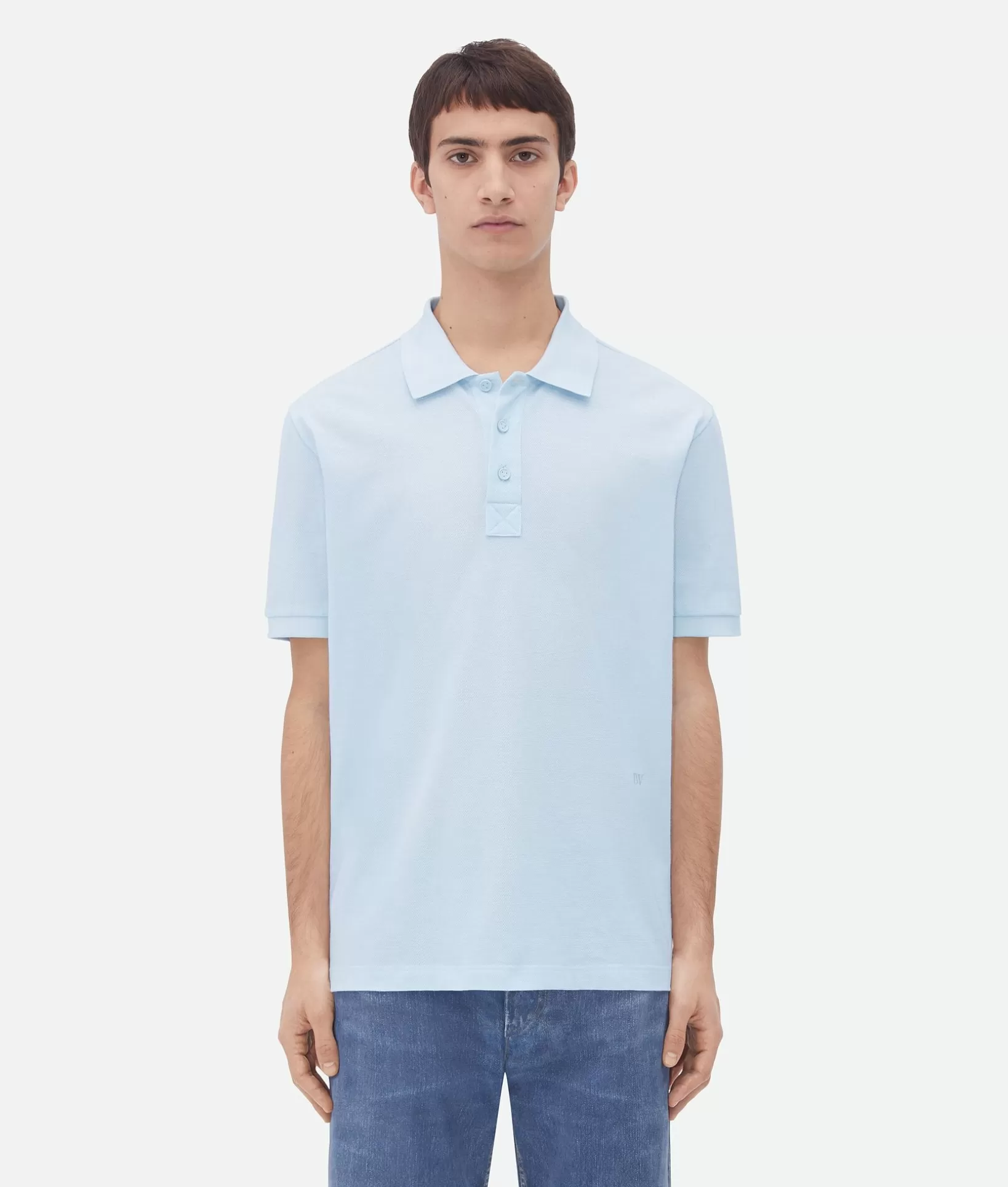 Polos>Bottega Veneta Cotton Piquet Polo Bubble