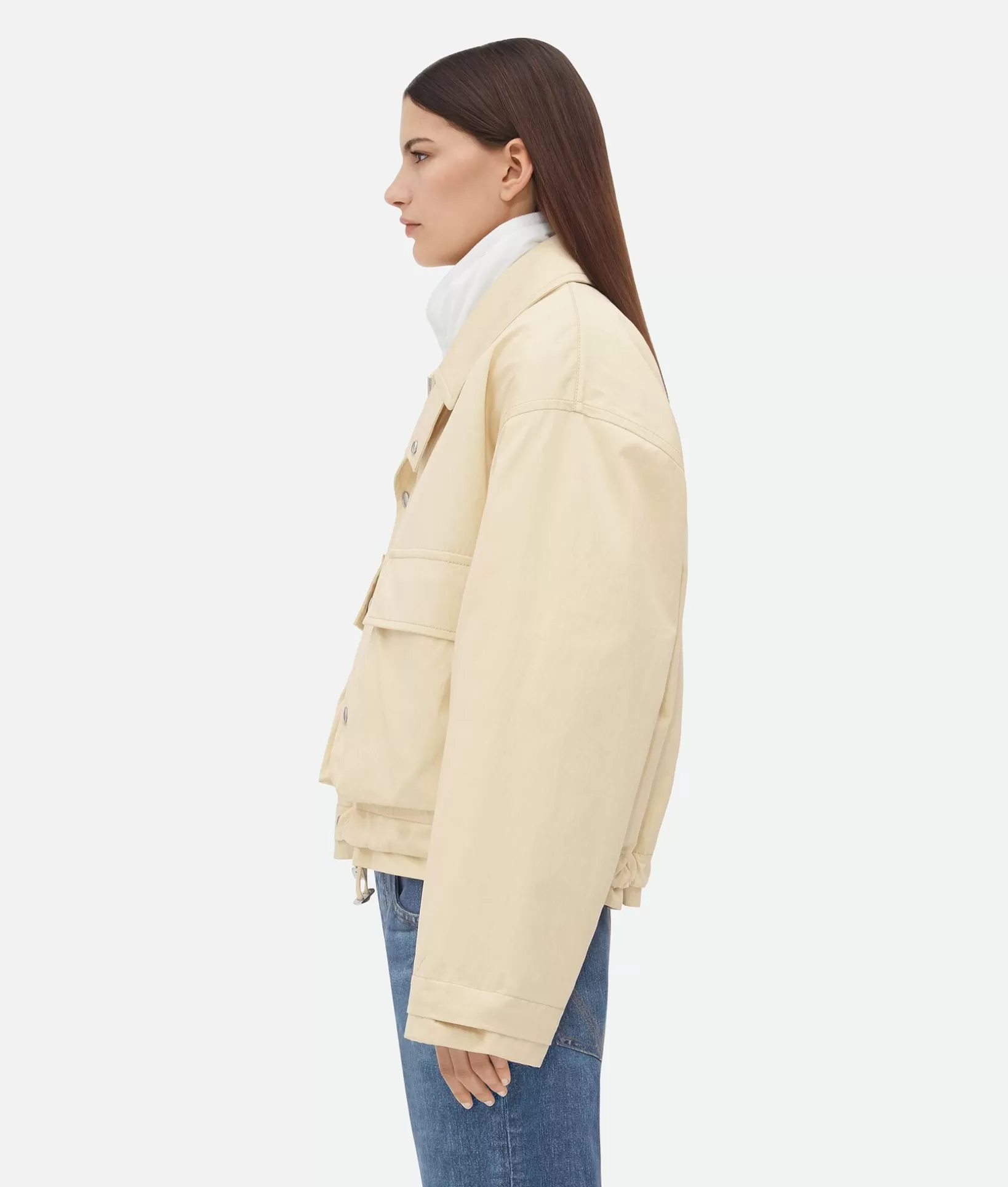 Jackets>Bottega Veneta Cotton Twill Jacket Sea salt