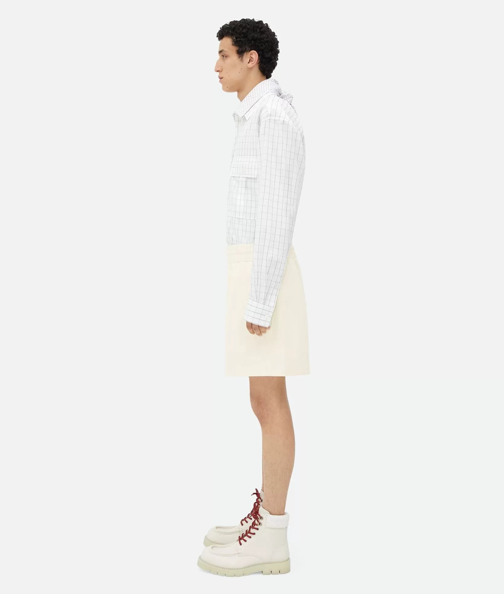 Trousers And Shorts>Bottega Veneta Cotton Twill Shorts Dove