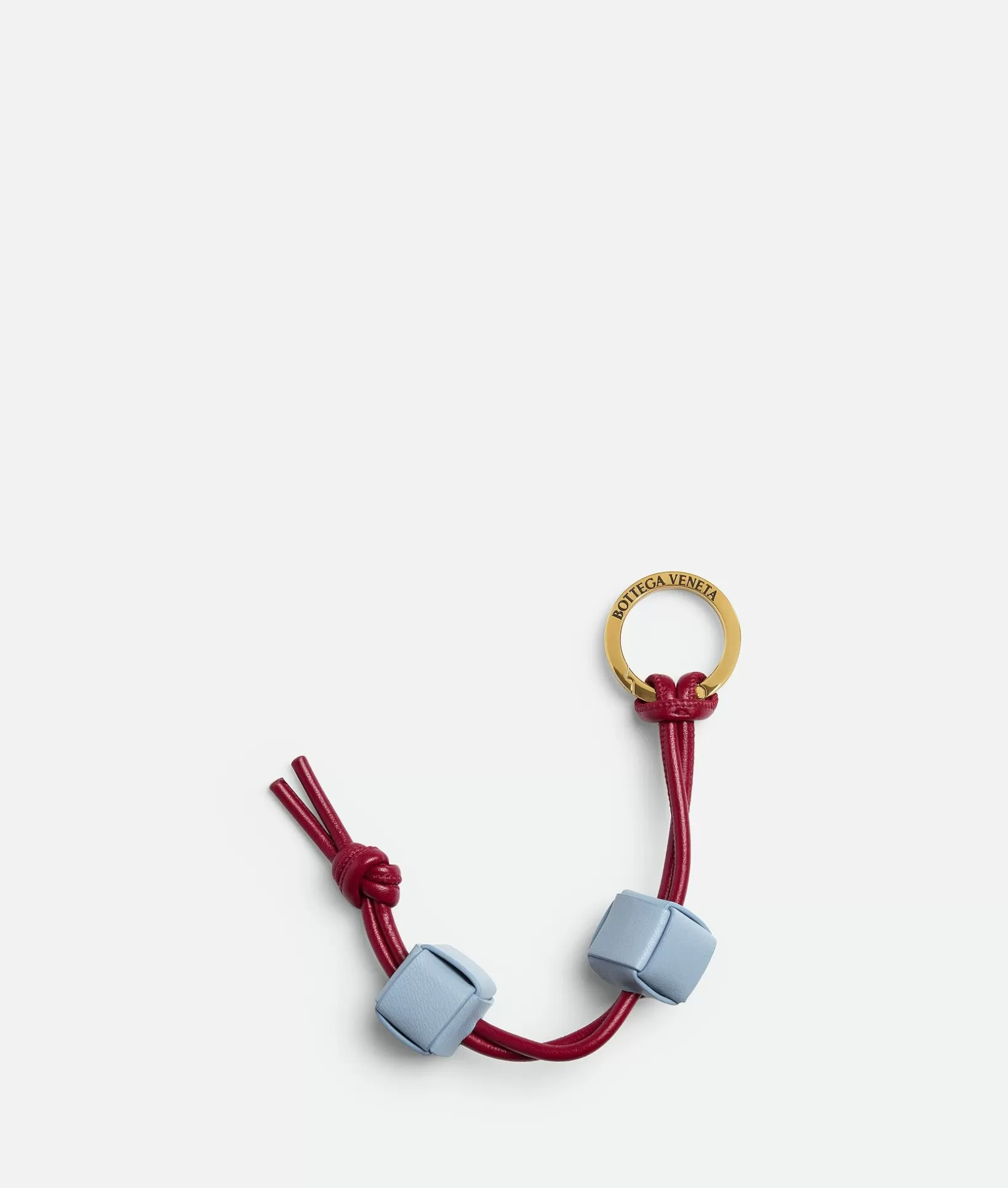 Key Rings>Bottega Veneta Cube Key Ring Dark red / Ice