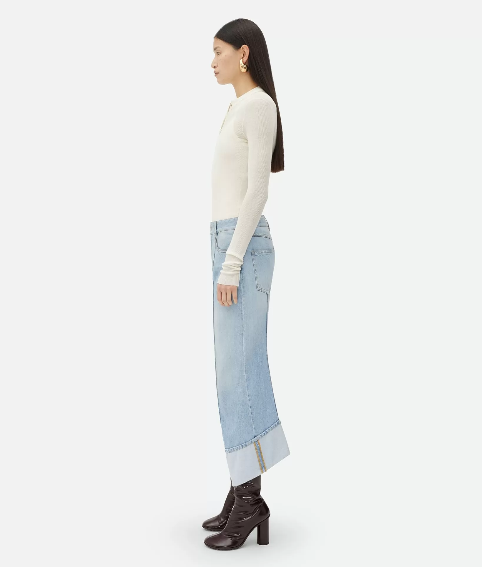 Denim>Bottega Veneta Curved Shape ed Denim Light bleach