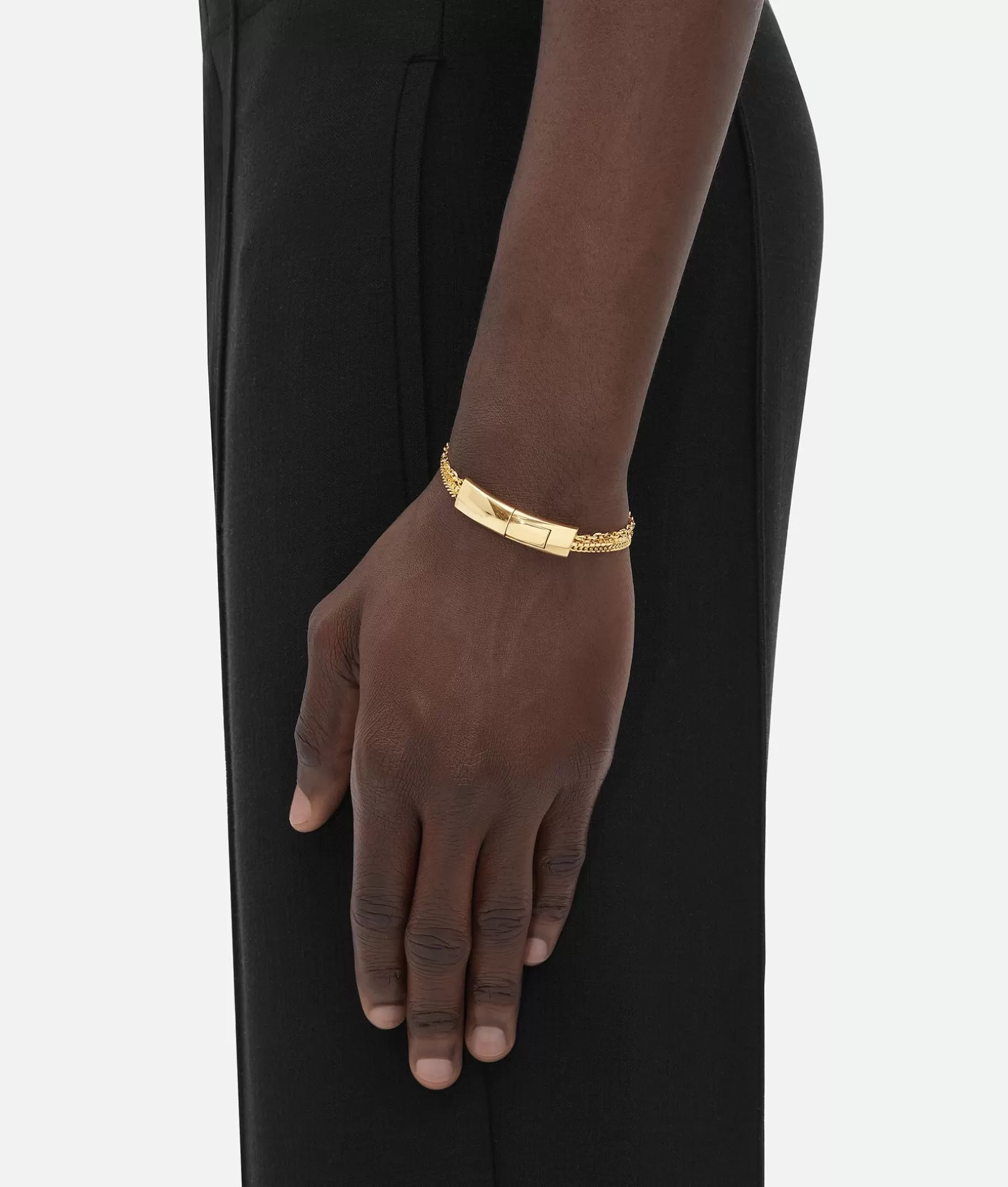 Bracelets | Bracelets>Bottega Veneta Detail Chain Bracelet Yellow gold