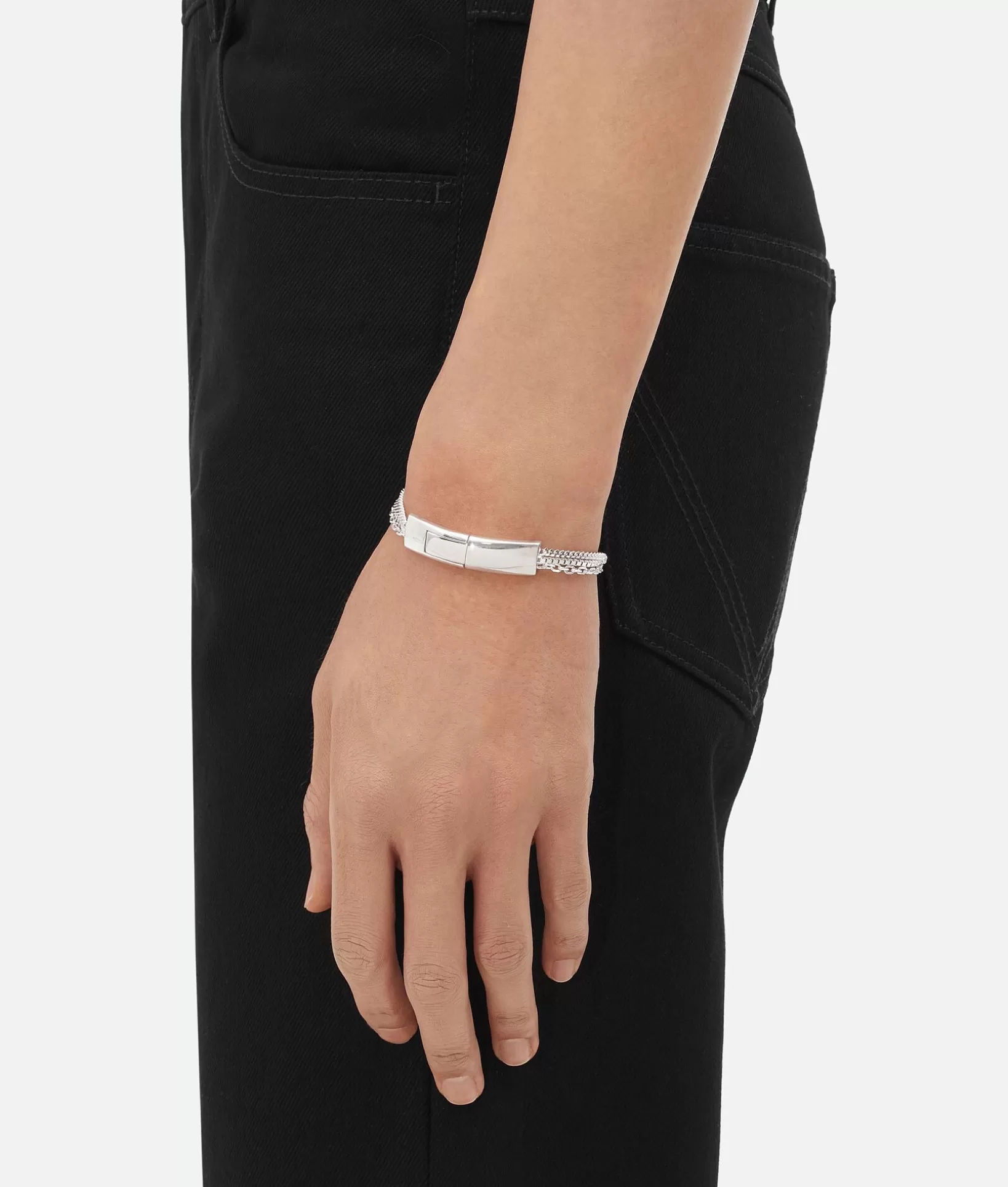 Bracelets | Bracelets>Bottega Veneta Detail Chain Bracelet Silver