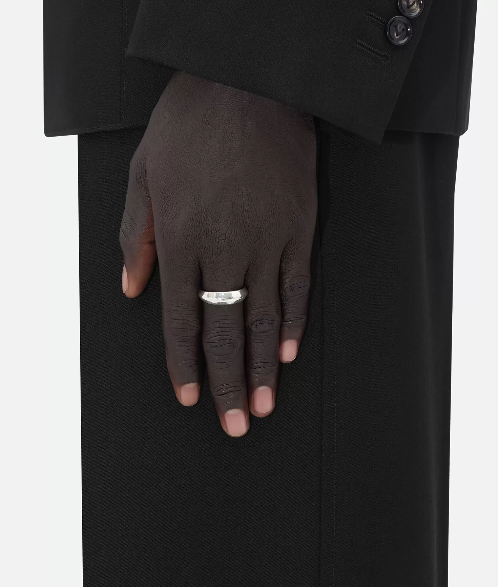 Rings>Bottega Veneta Detail Chain Ring Silver