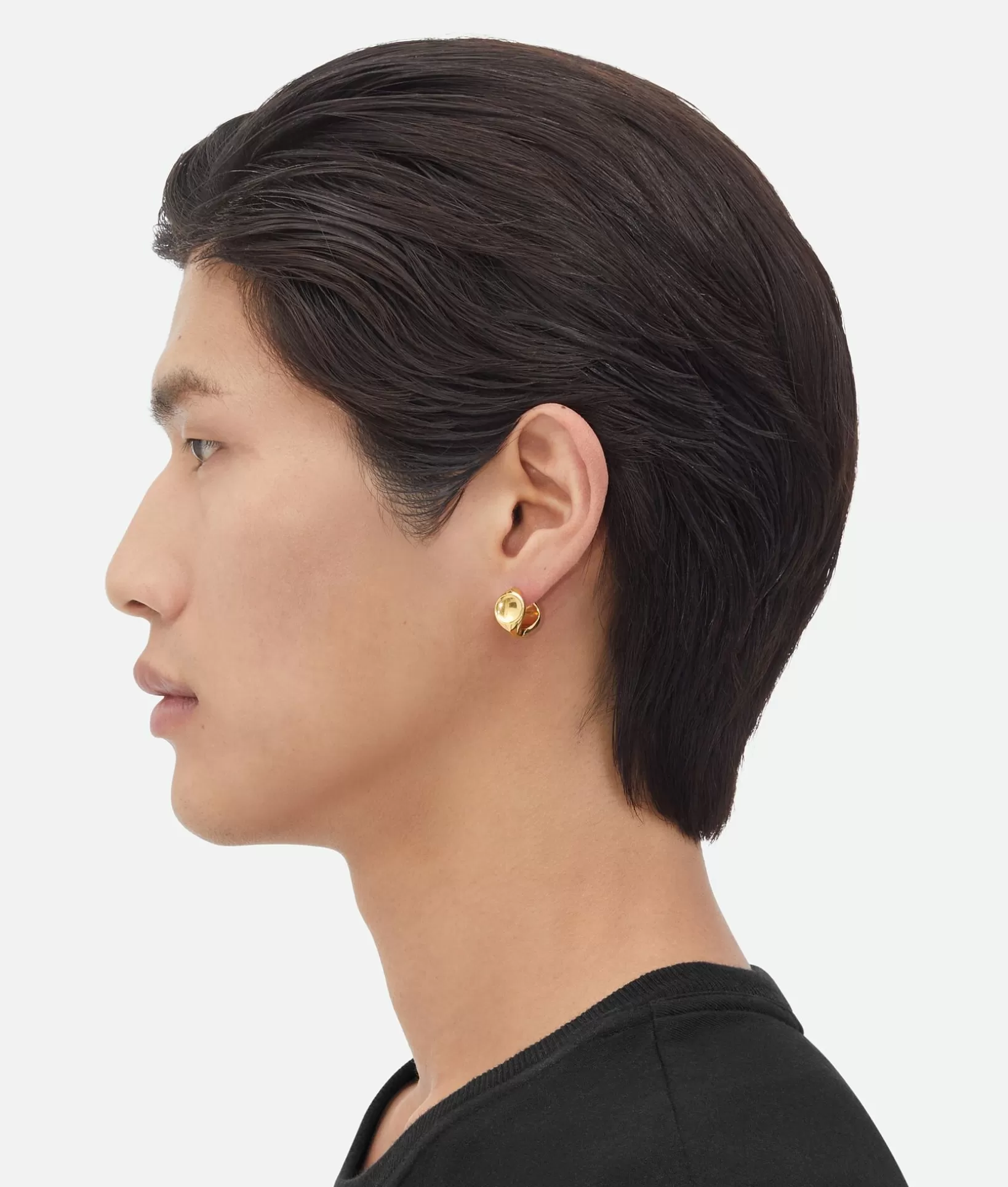 Earrings>Bottega Veneta Detail Hoop Earrings Yellow gold