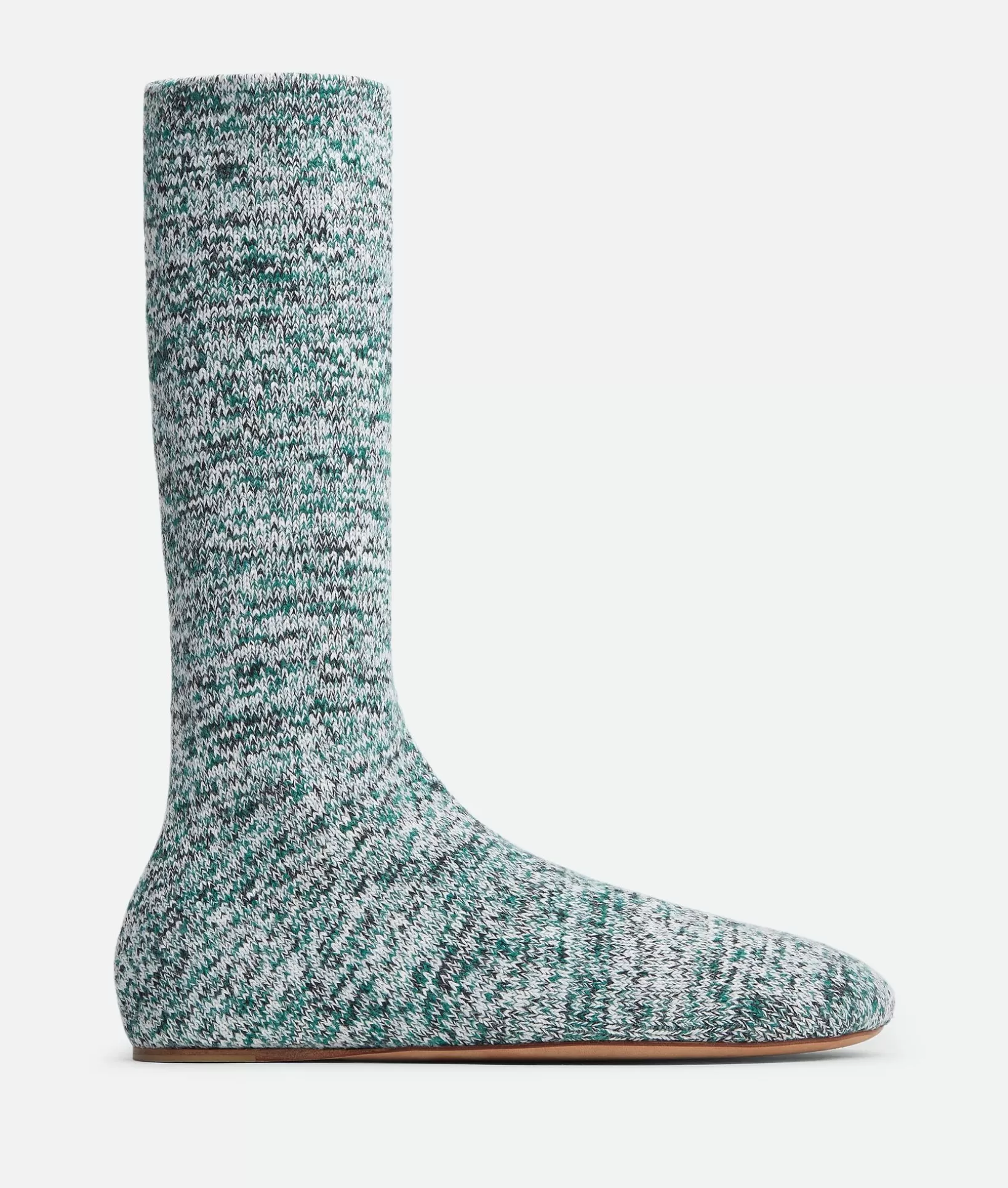 Boots>Bottega Veneta Domenica Boot White/black/emerald green