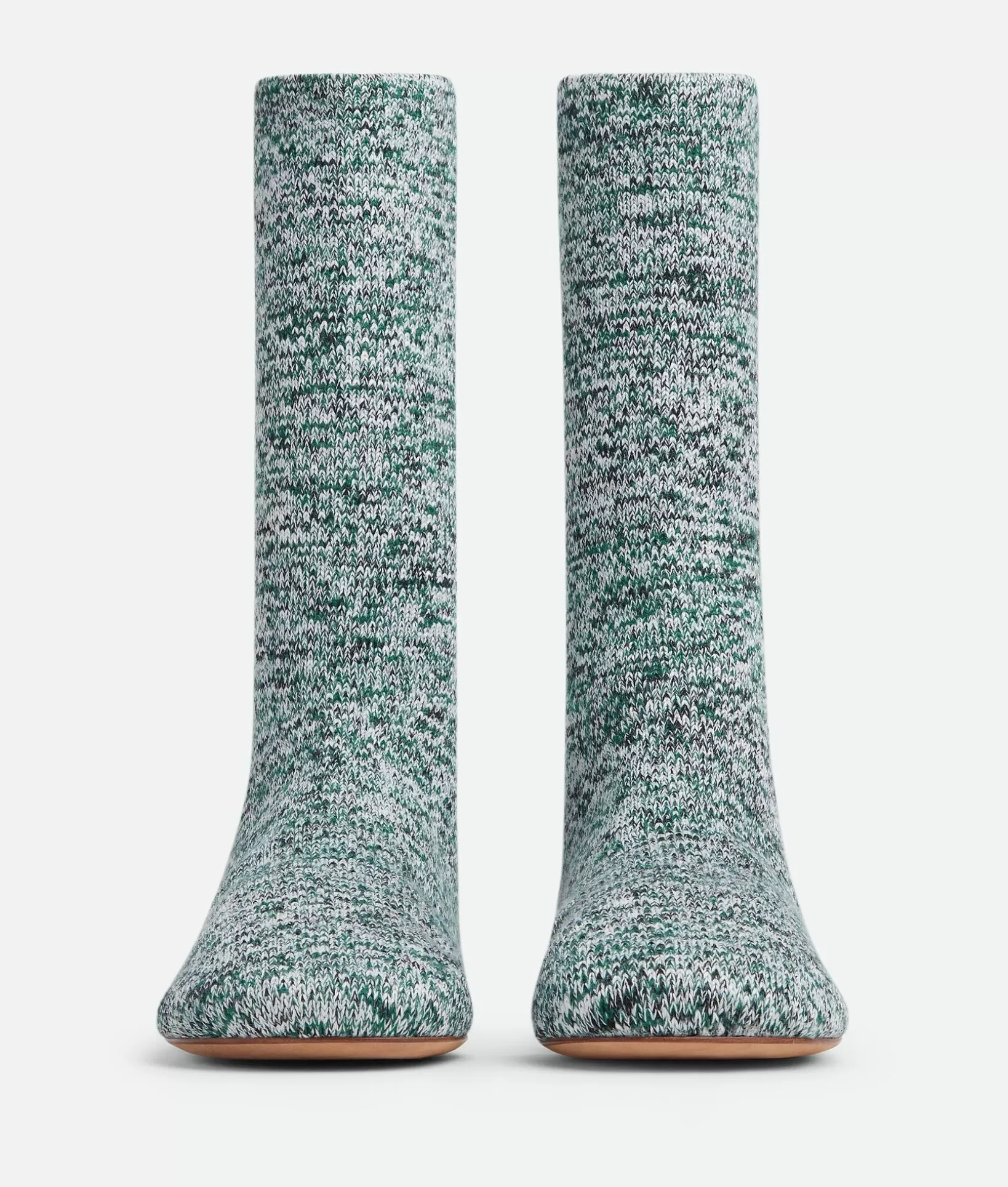 Boots>Bottega Veneta Domenica Boot White/black/emerald green