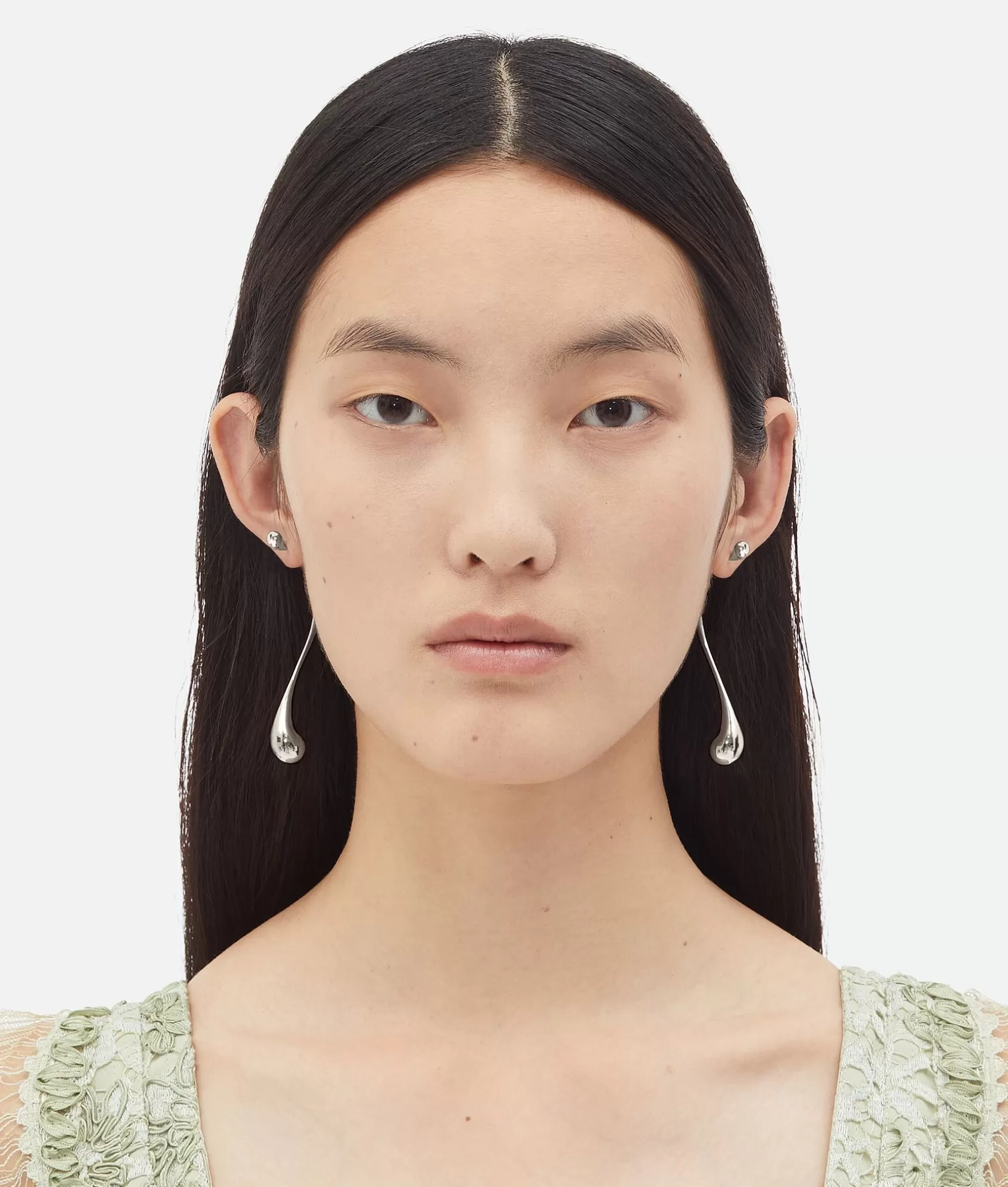 Earrings>Bottega Veneta Drop Earrings Silver