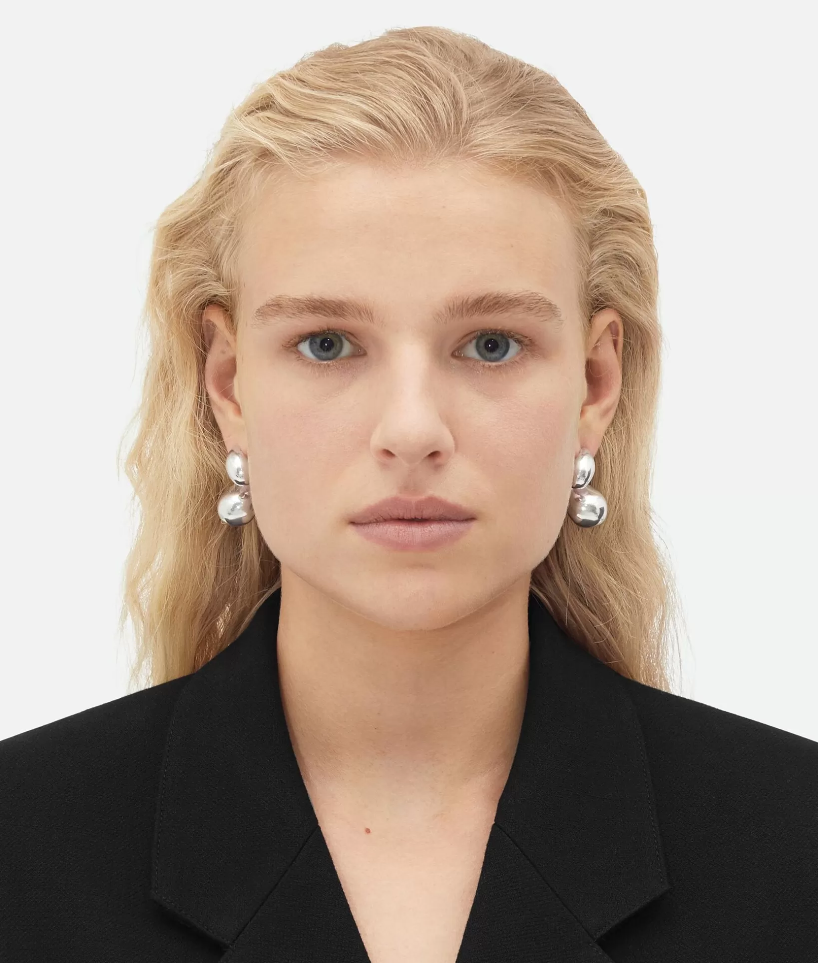 Earrings>Bottega Veneta Drop Earrings Silver