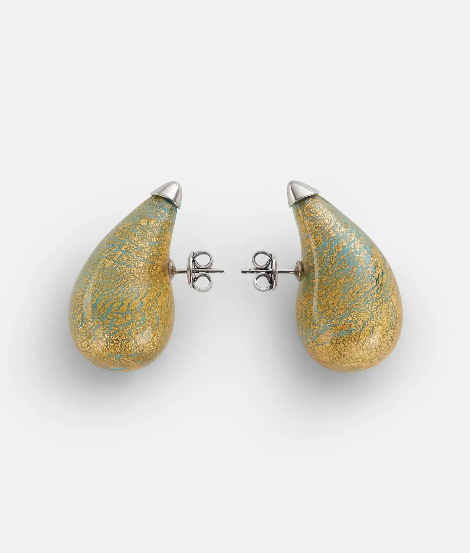 Earrings>Bottega Veneta Drop Glass Earrings Mint/gold