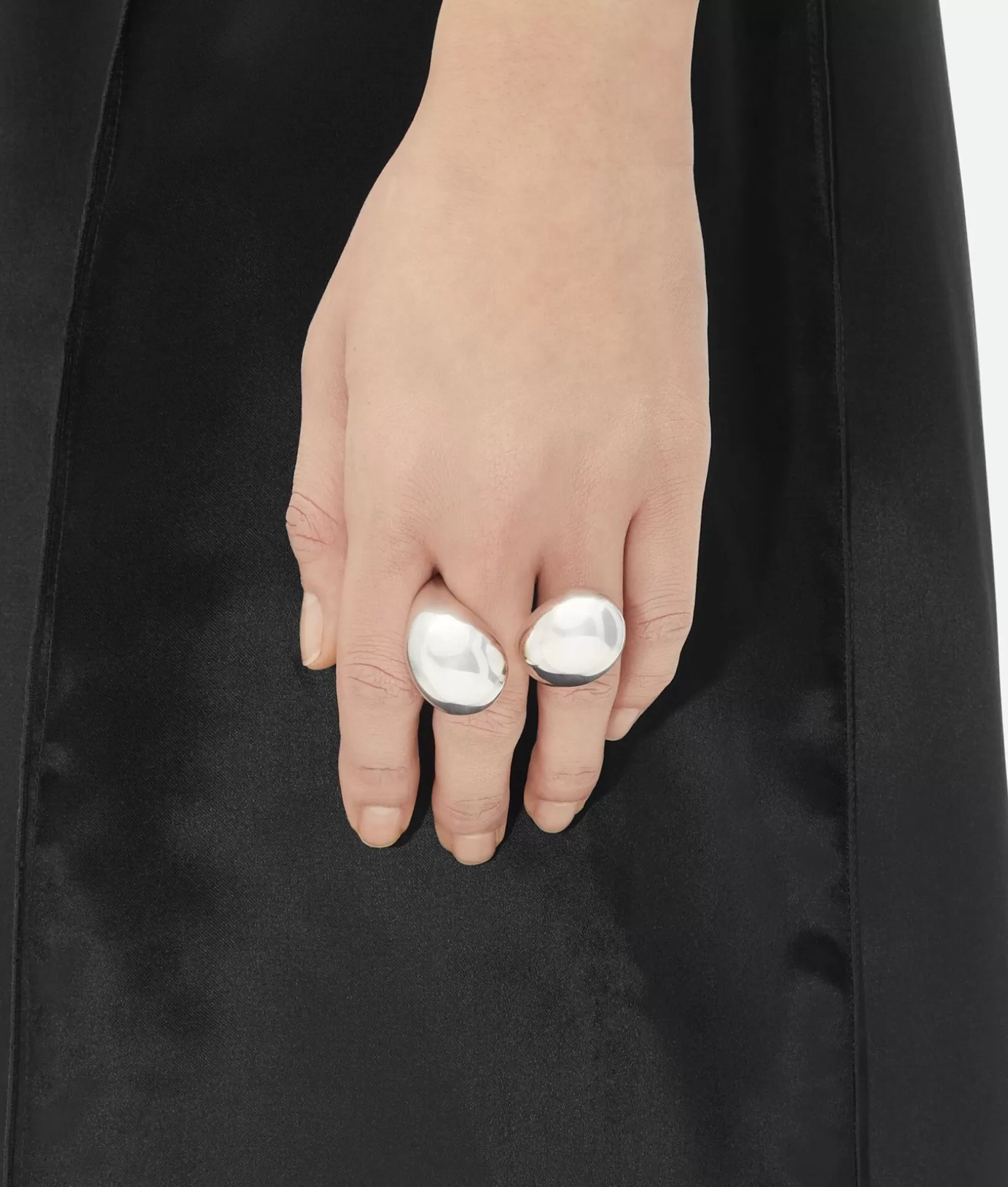 Rings>Bottega Veneta Drop Ring Silver